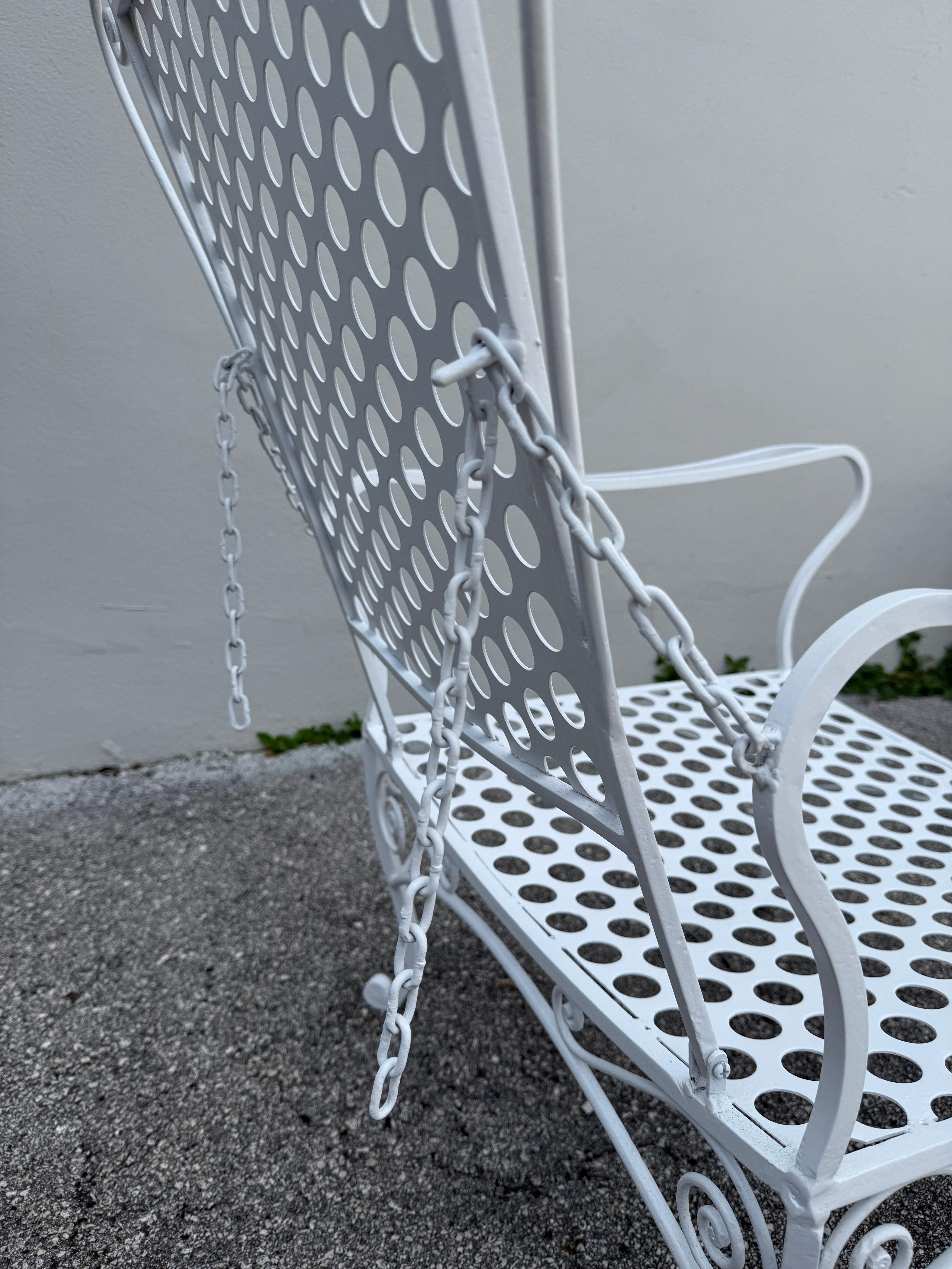 Paar französische Gartenstühle mit Liegefunktion aus den 1950er Jahren im Angebot 1