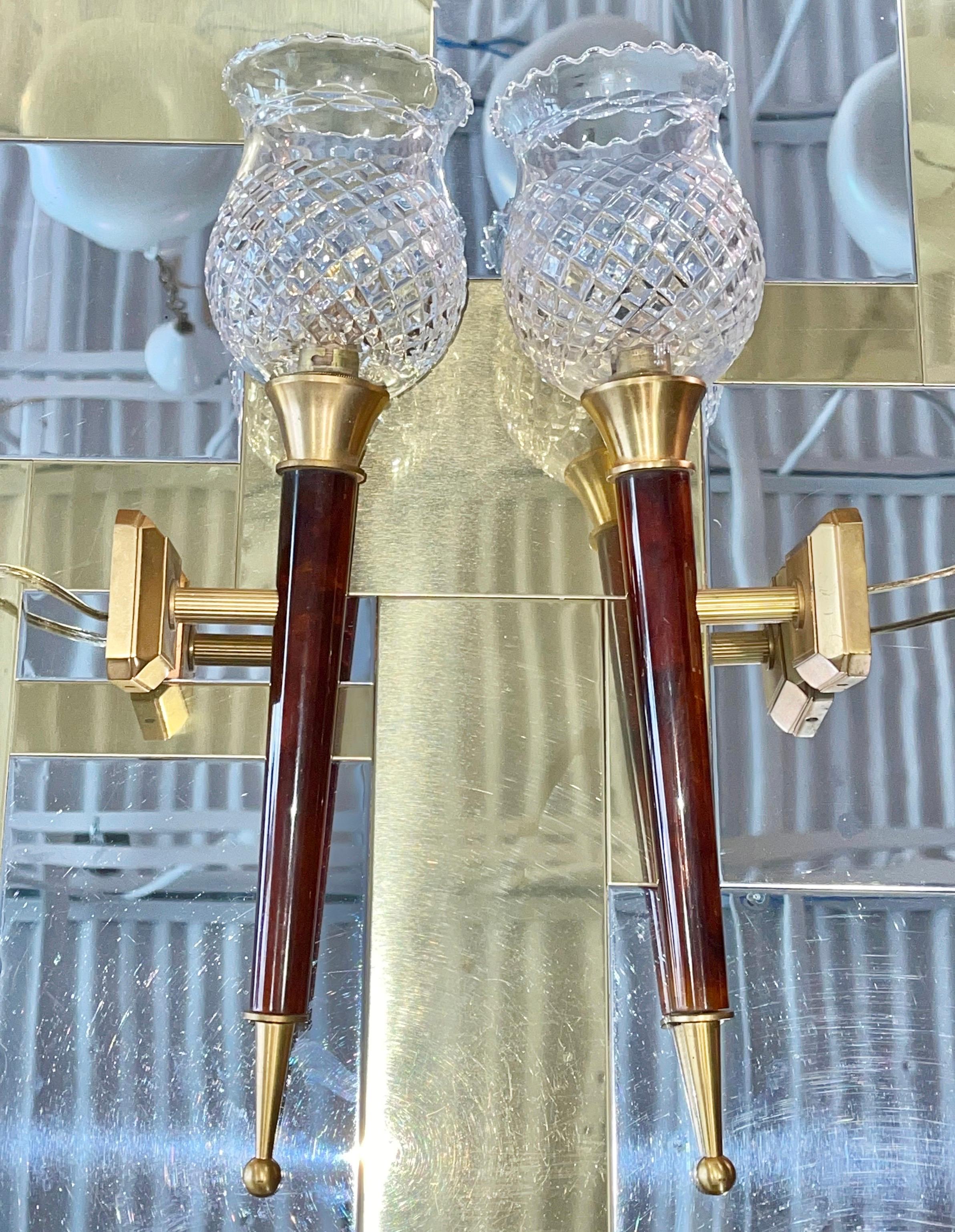 Pair of French 1950's Torchere Sconces For Sale 13