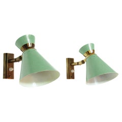 Pair of French 1960s Articulated Wall Lights by Rene Mathieu