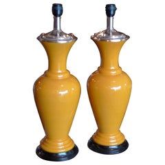 Pair of French 1960s Ceramic Table Lamps