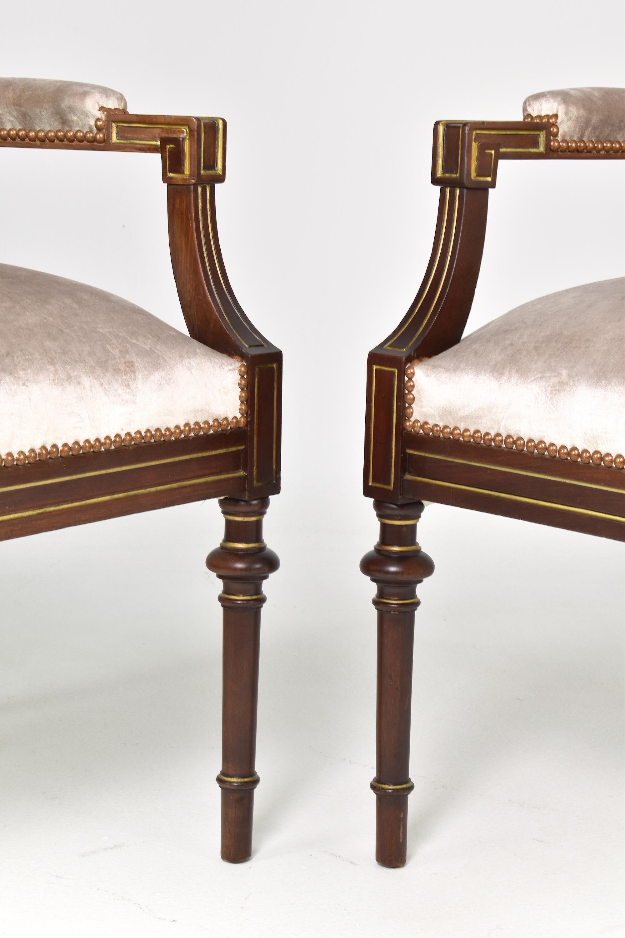Pair of French 1960s Louis XVI Armchairs For Sale 4