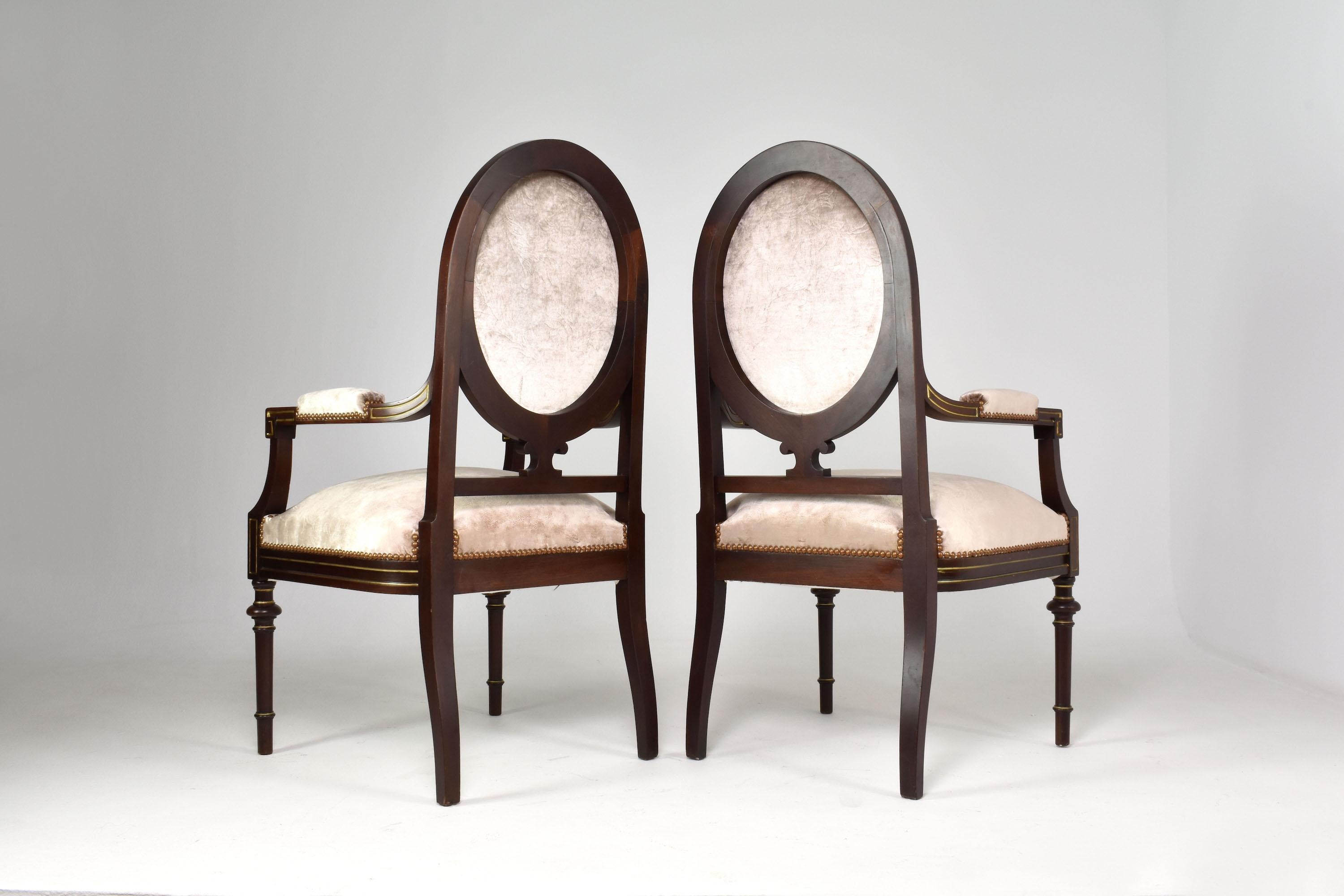 Pair of French 1960s Louis XVI Armchairs For Sale 7