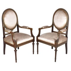 Pair of French 1960s Louis XVI Armchairs