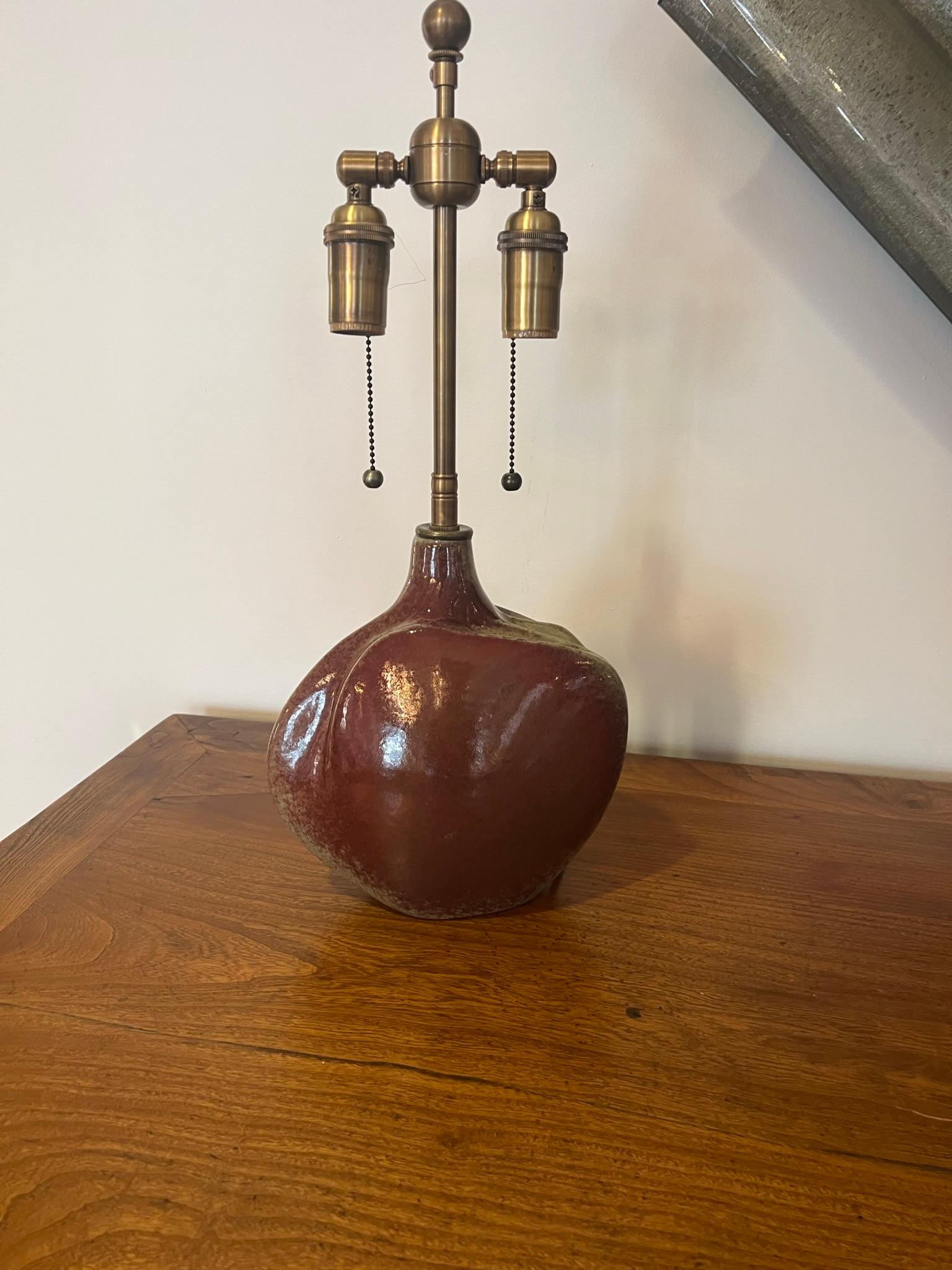 Paire de lampes de table du milieu du siècle en poterie d'art de Tim Orr des années 1960 en vente 8