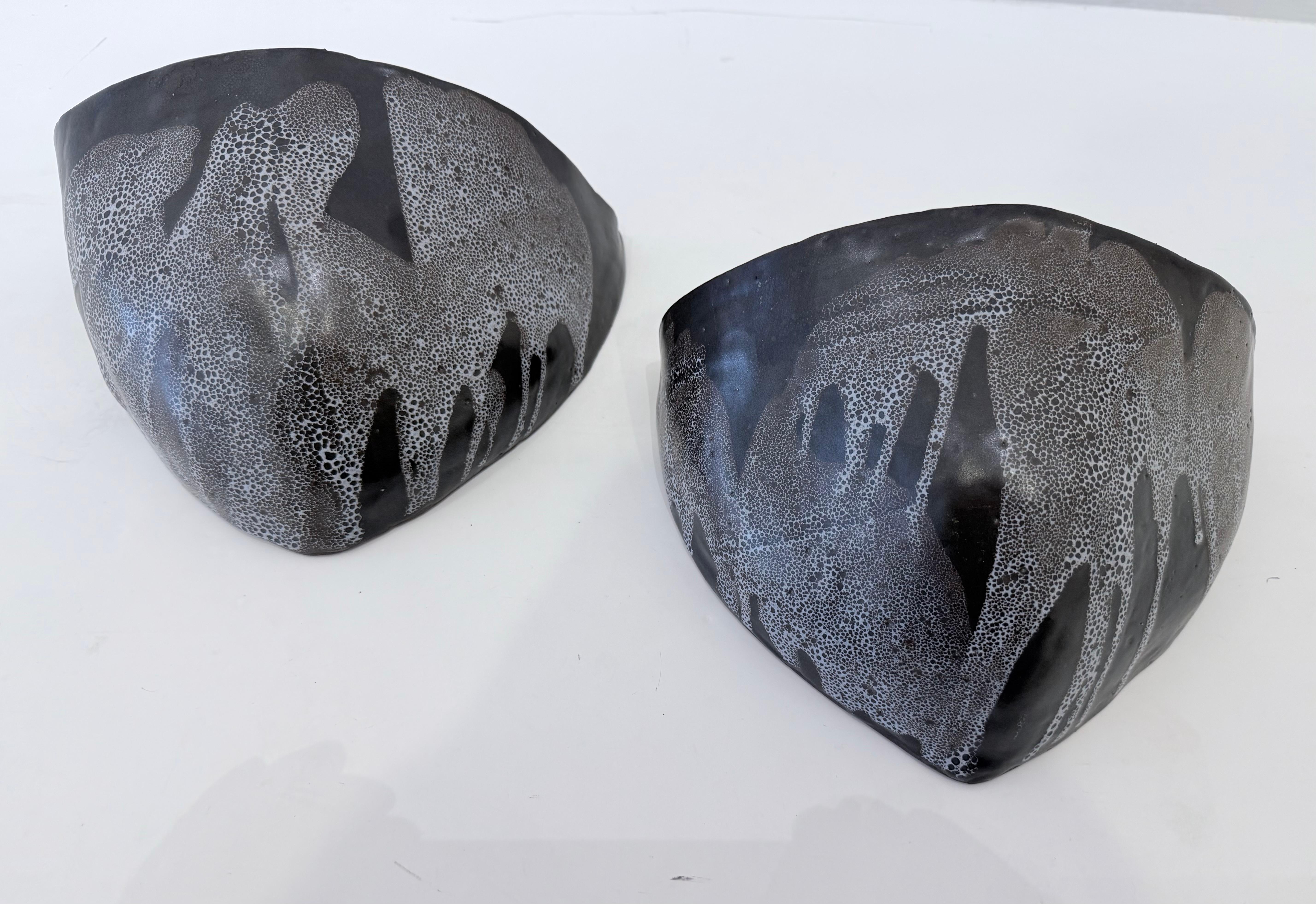 Mid-Century moderno Coppia di lampade da parete in ceramica Vallauris AM 1960 Mod Century in vendita