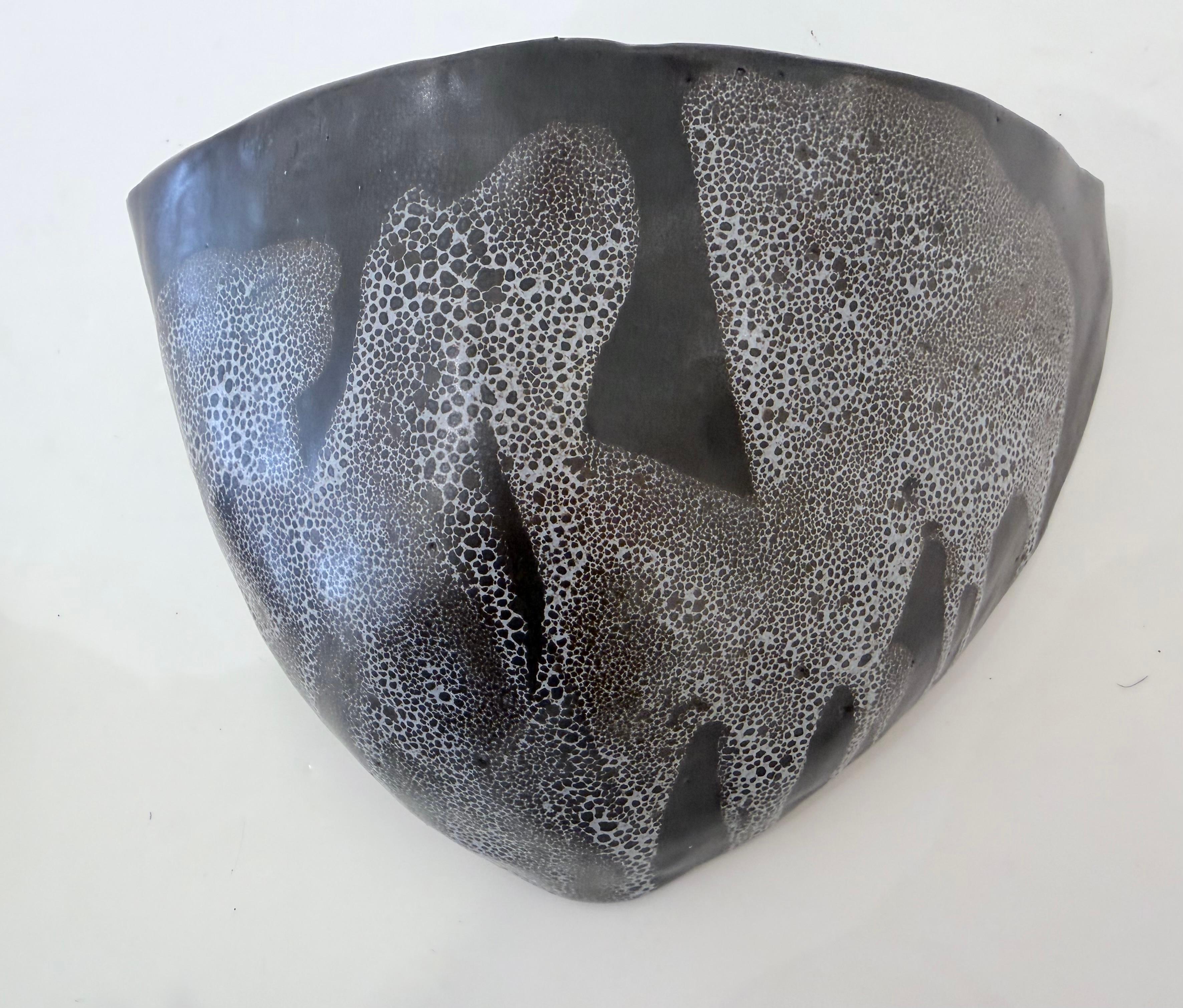 Ceramica Coppia di lampade da parete in ceramica Vallauris AM 1960 Mod Century in vendita