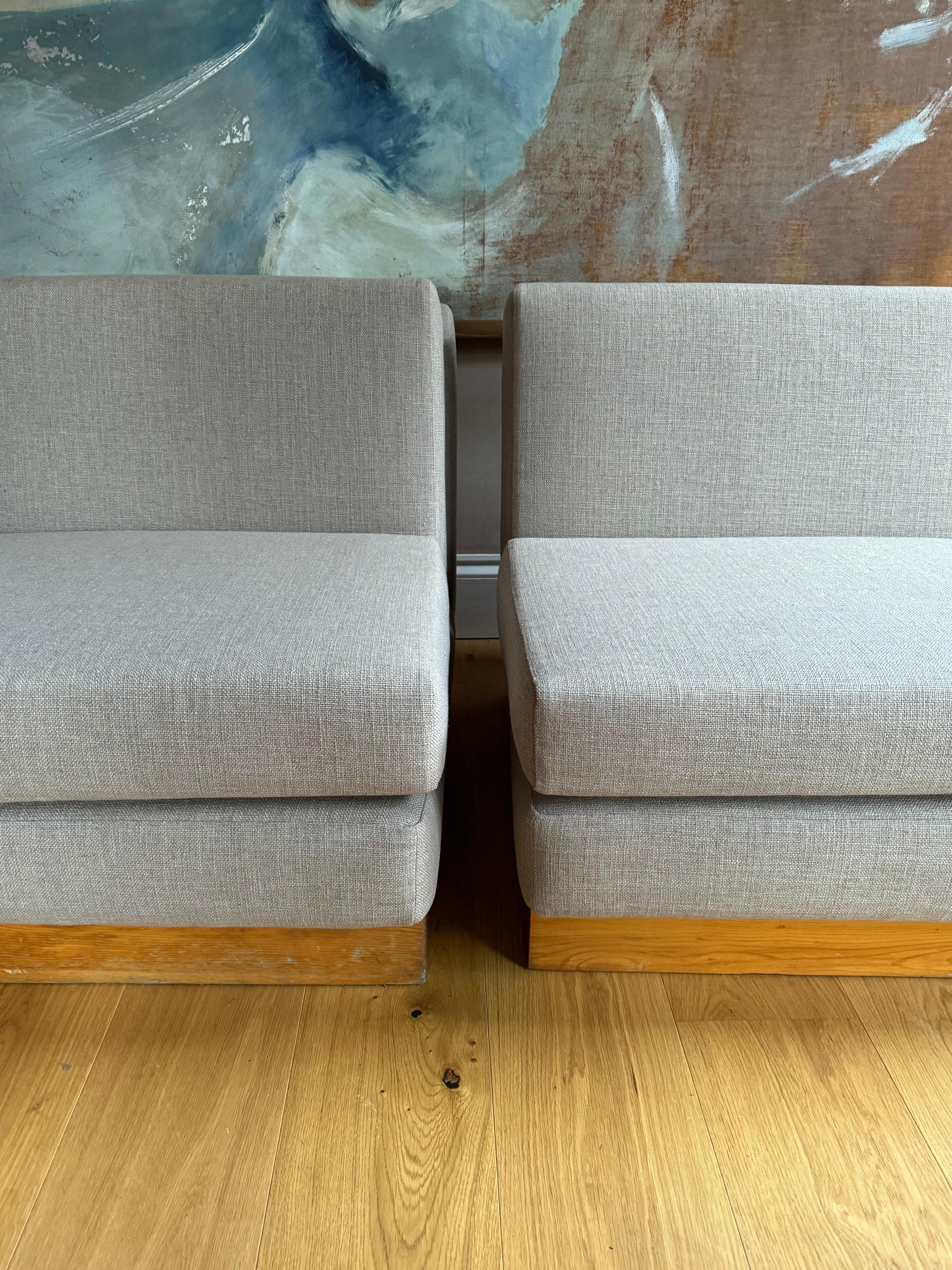 20th Century Pair of French 1970’s low slipper chairs in the style of Jacques Charpentier