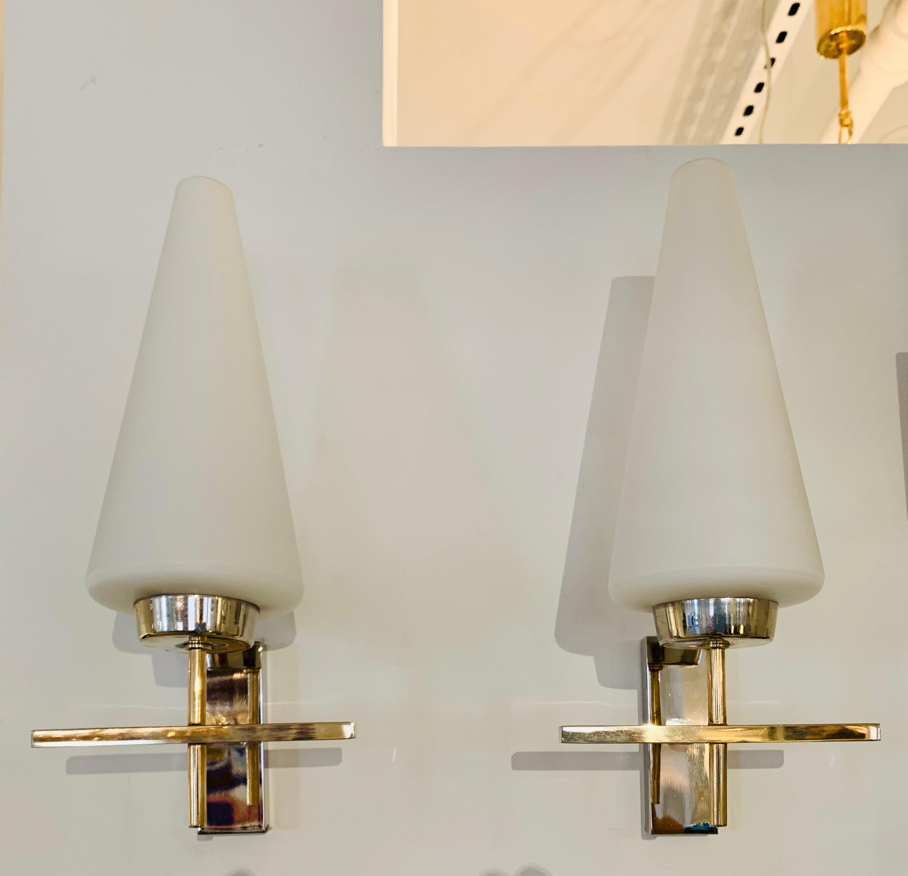 Pair of French 1970s Lunel Wall Lights For Sale 12