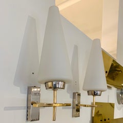 Coppia di lampade da parete Lunel francesi degli anni '70