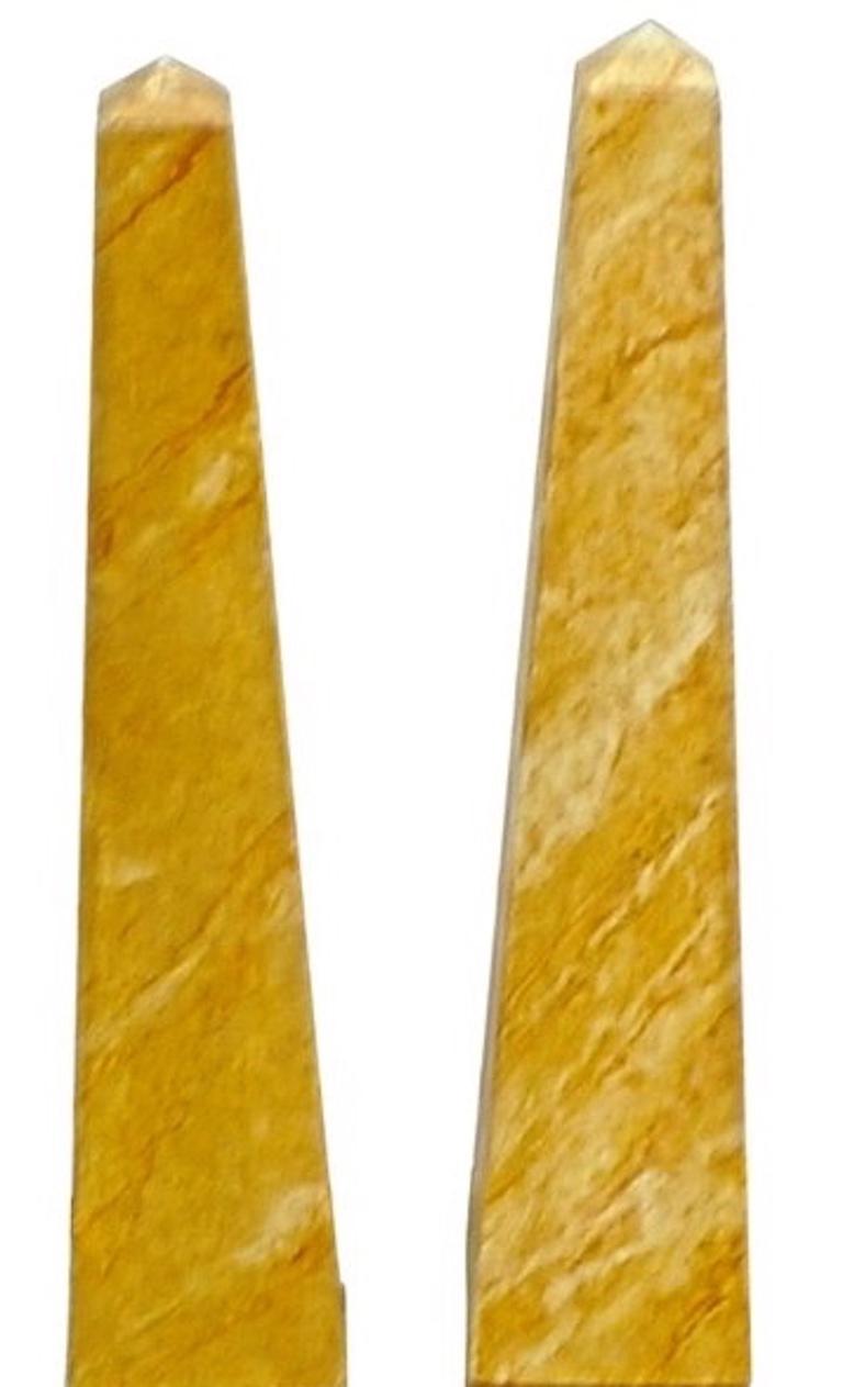 Pair of French 1970s Painted Wood Obelisks For Sale 8