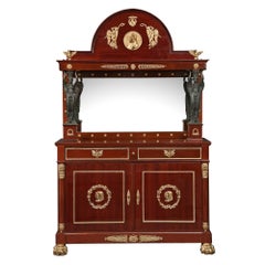 Pair of French 19th Century 2nd Empire Period Mahogany Cabinets