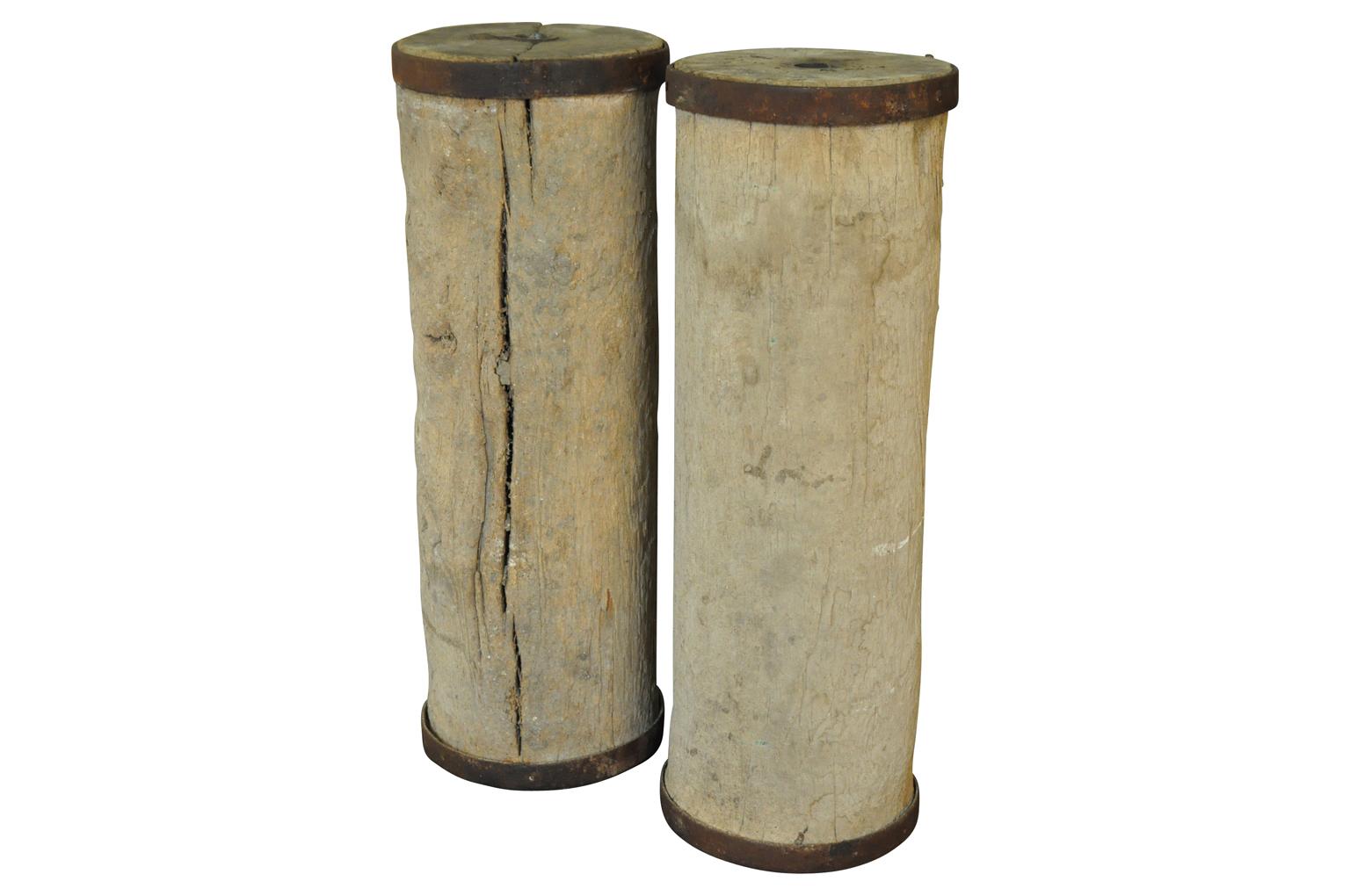 Pair of French 19th Century Agricultural Elements, Pedestals In Good Condition In Atlanta, GA