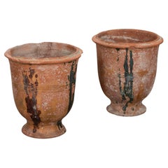 Coppia di vasi francesi in terracotta Anduze del XIX secolo