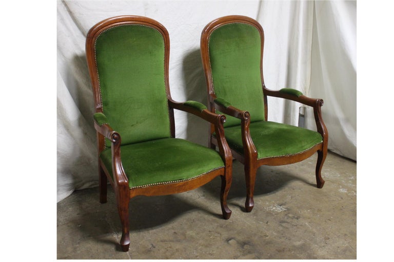 Louis Philippe Pair of French 19th Century Armchairs