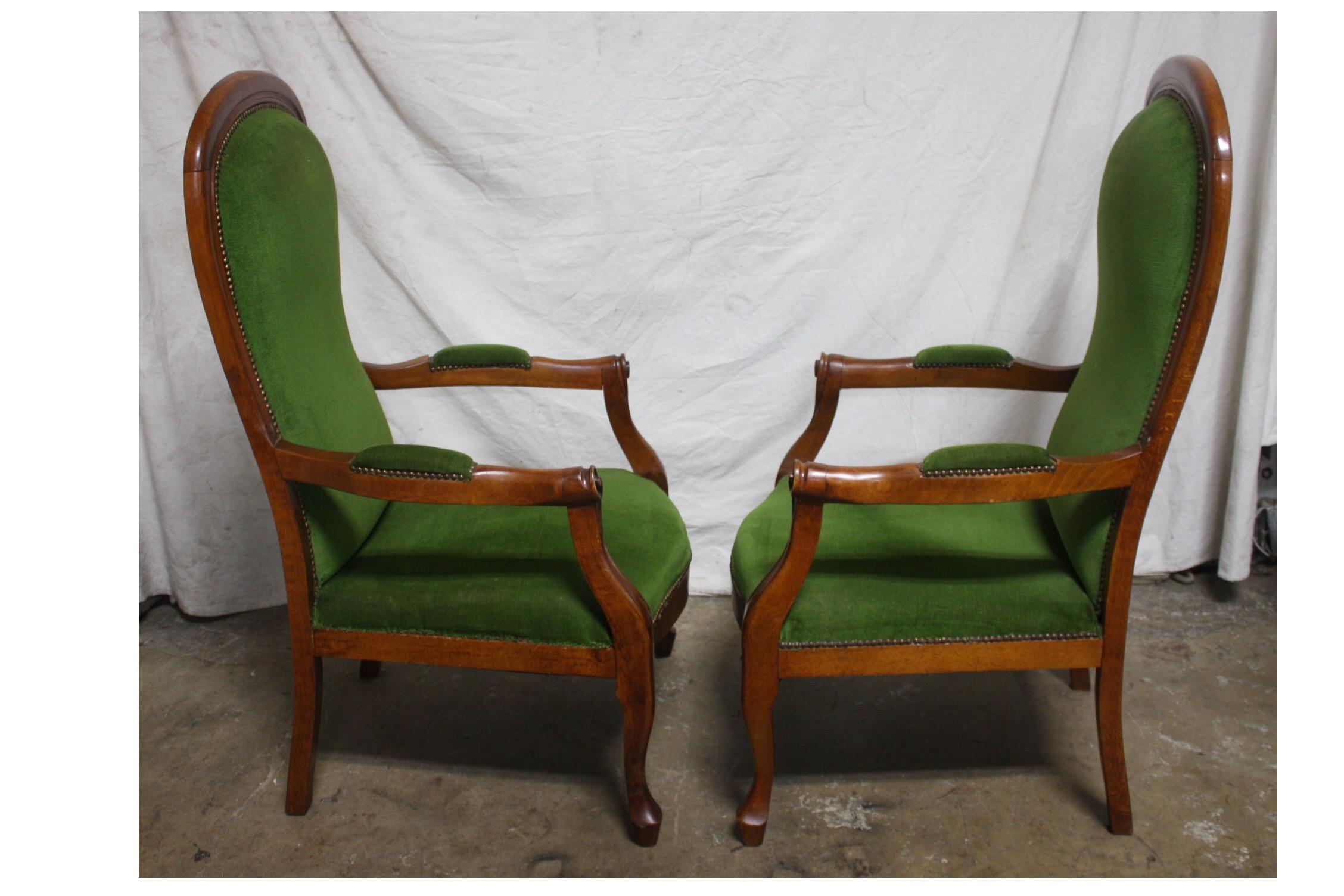 Pair of French 19th Century Armchairs 3