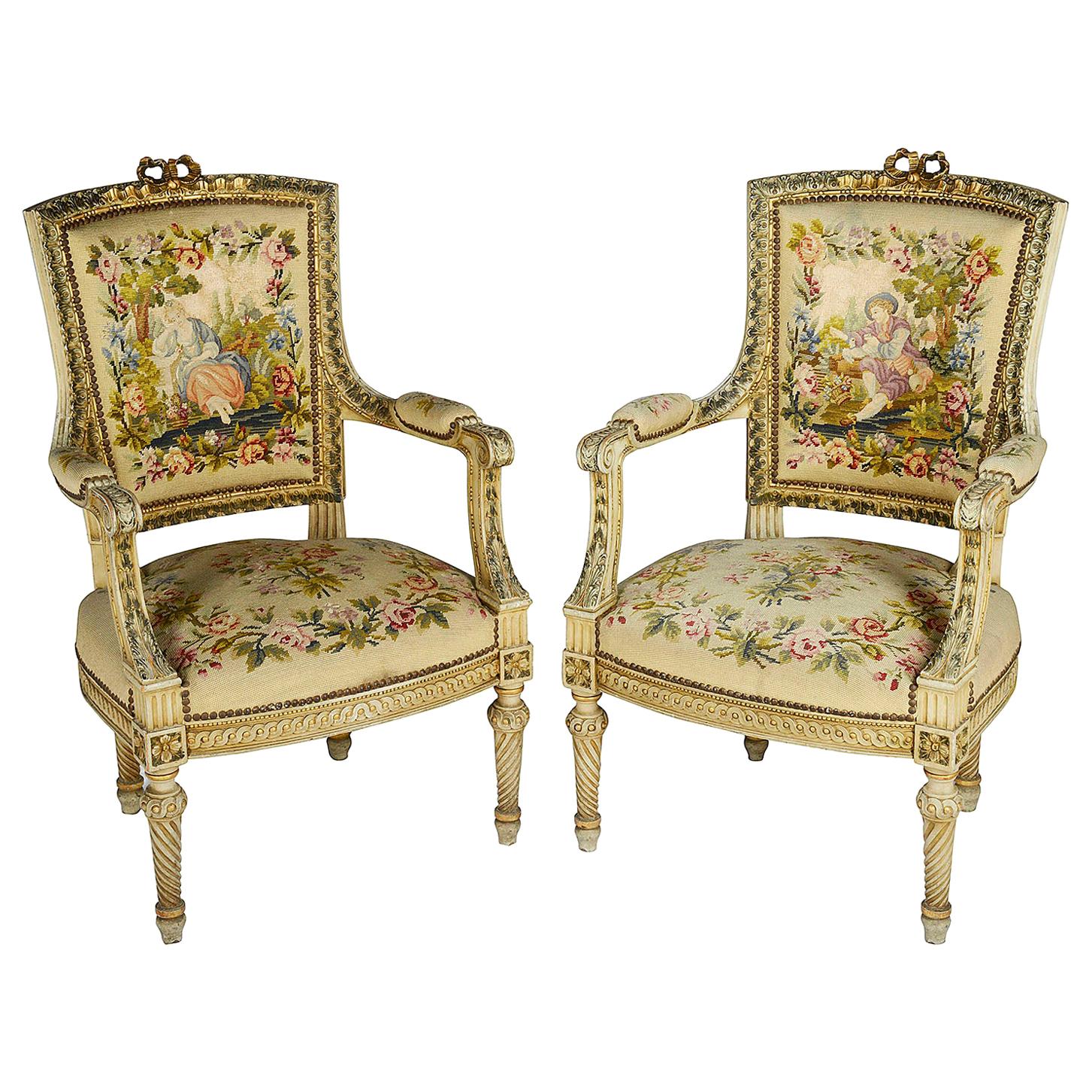 Pair of French 19th Century Armchairs