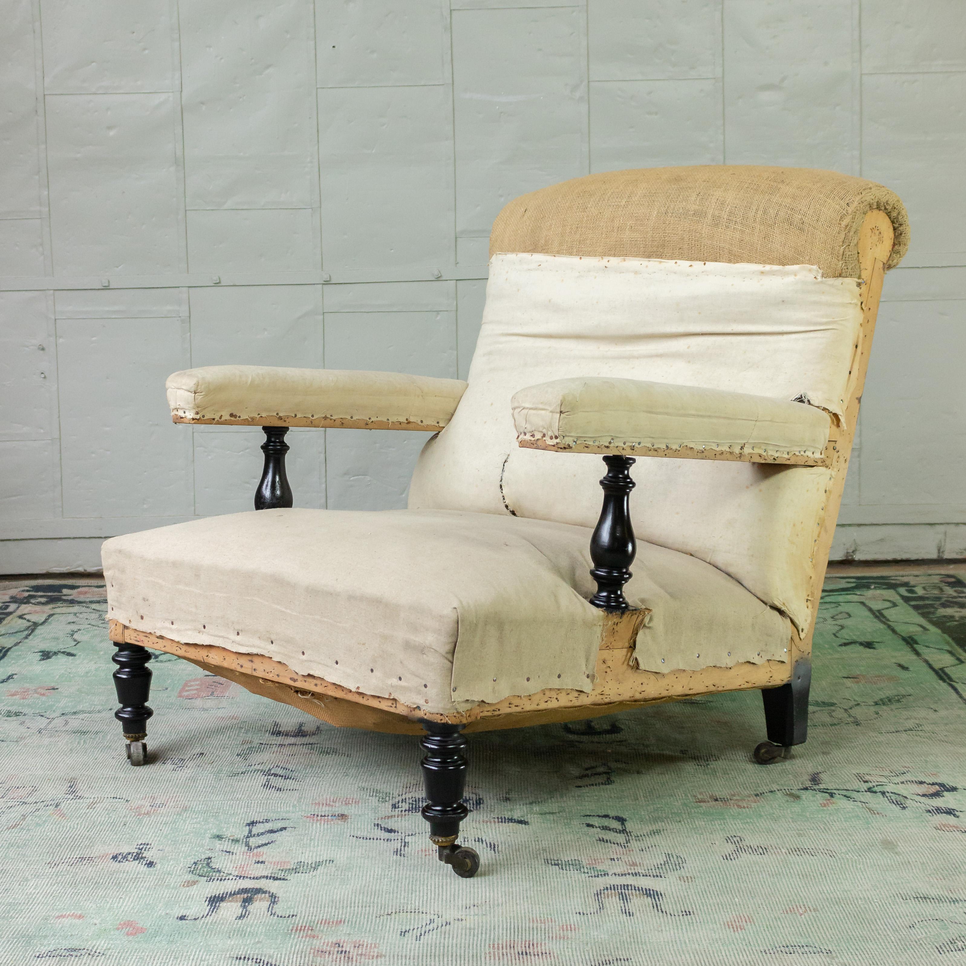 Pair of French 19th Century Armchairs with Mohair Upholstery 7