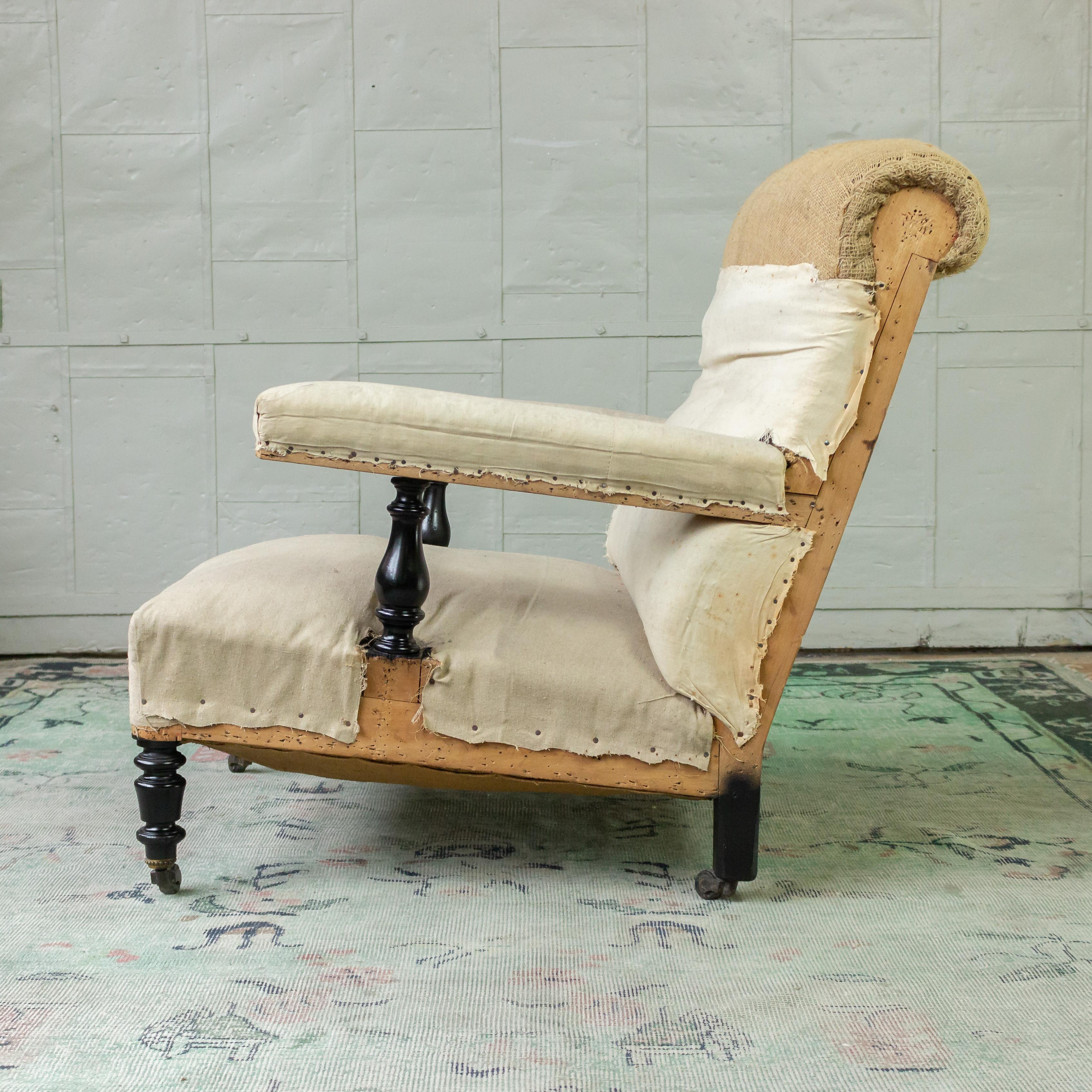 Pair of French 19th Century Armchairs with Mohair Upholstery 8
