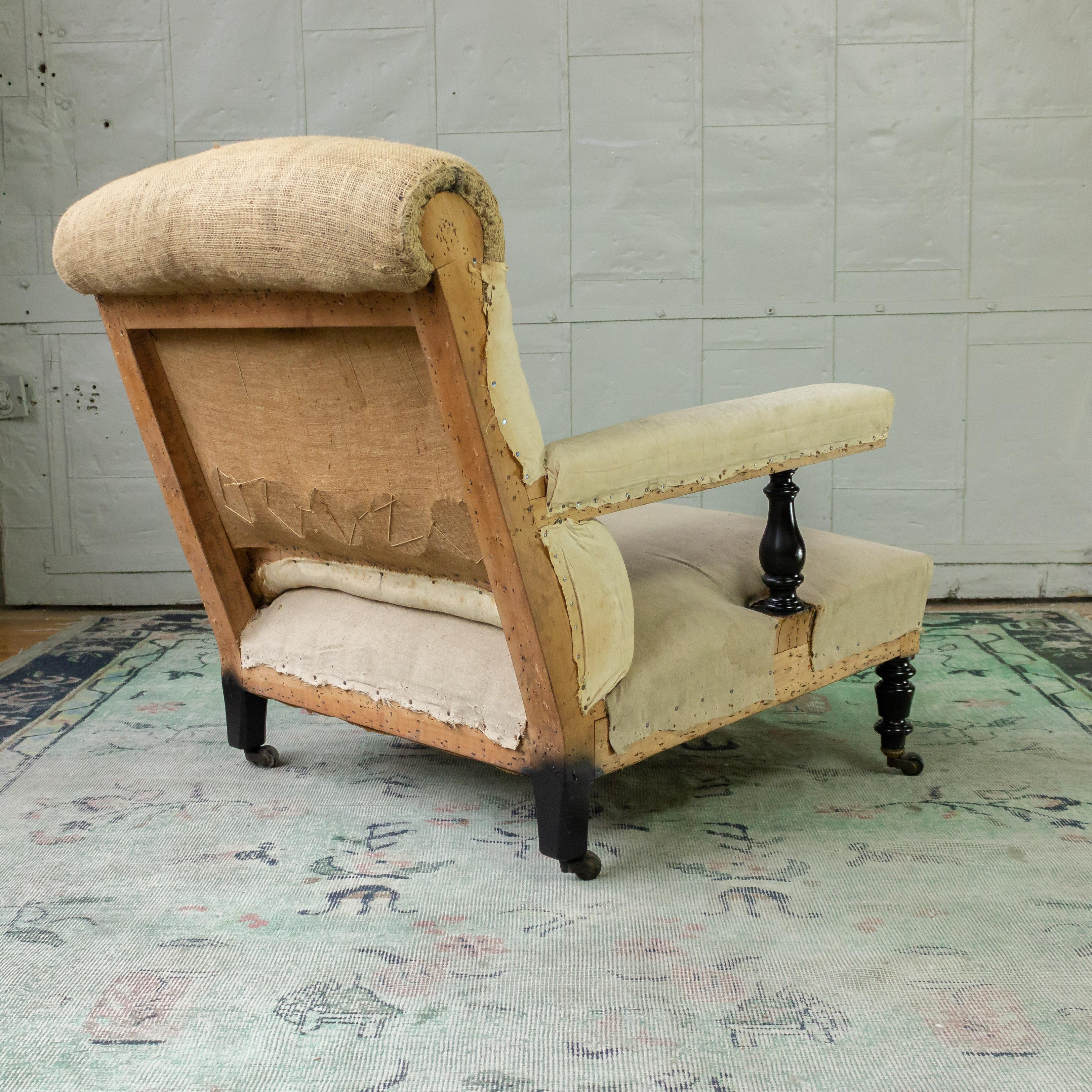 Pair of French 19th Century Armchairs with Mohair Upholstery 11