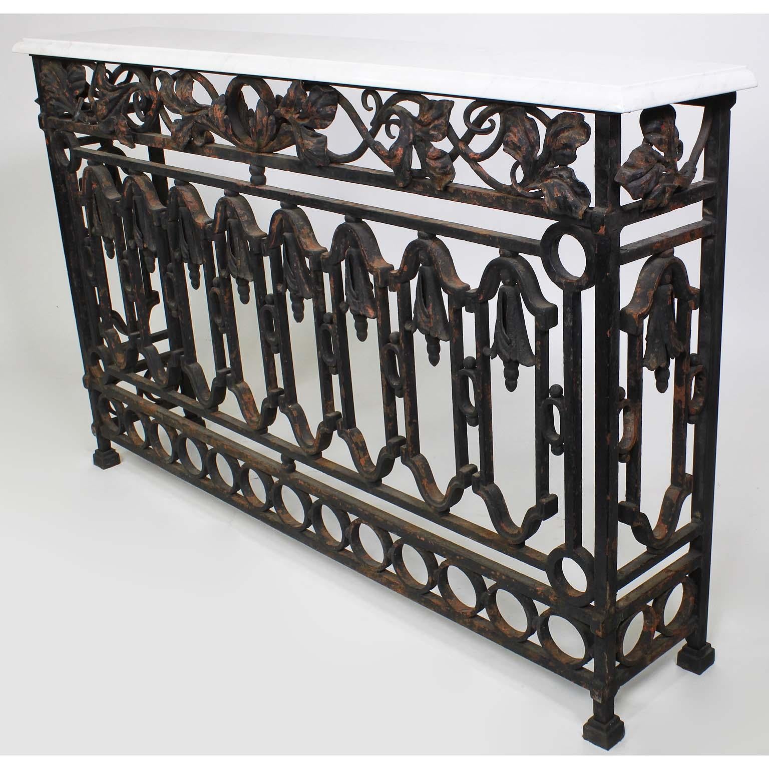 wrought iron wall table