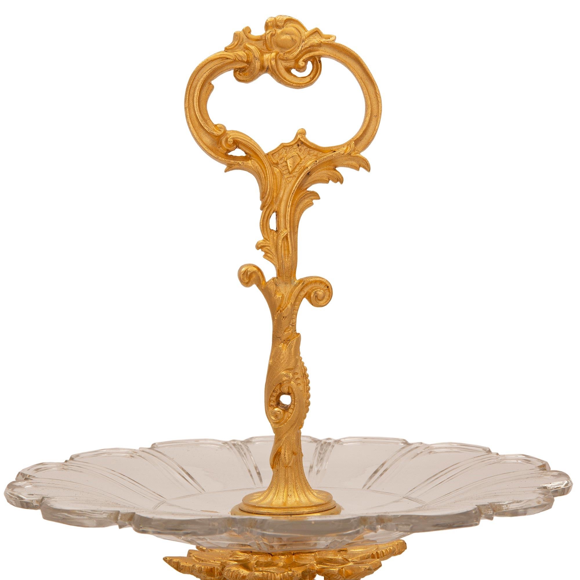 Pair of French 19th Century Belle Époque Period Baccarat Crystal Centerpieces For Sale 2