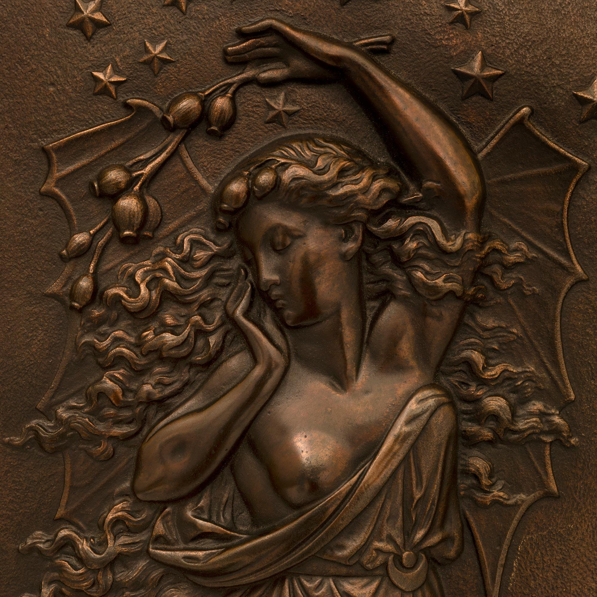 Paar Französisch 19. Jahrhundert Belle Epoque Periode Bronze & Giltwood Wandtafeln im Zustand „Gut“ im Angebot in West Palm Beach, FL