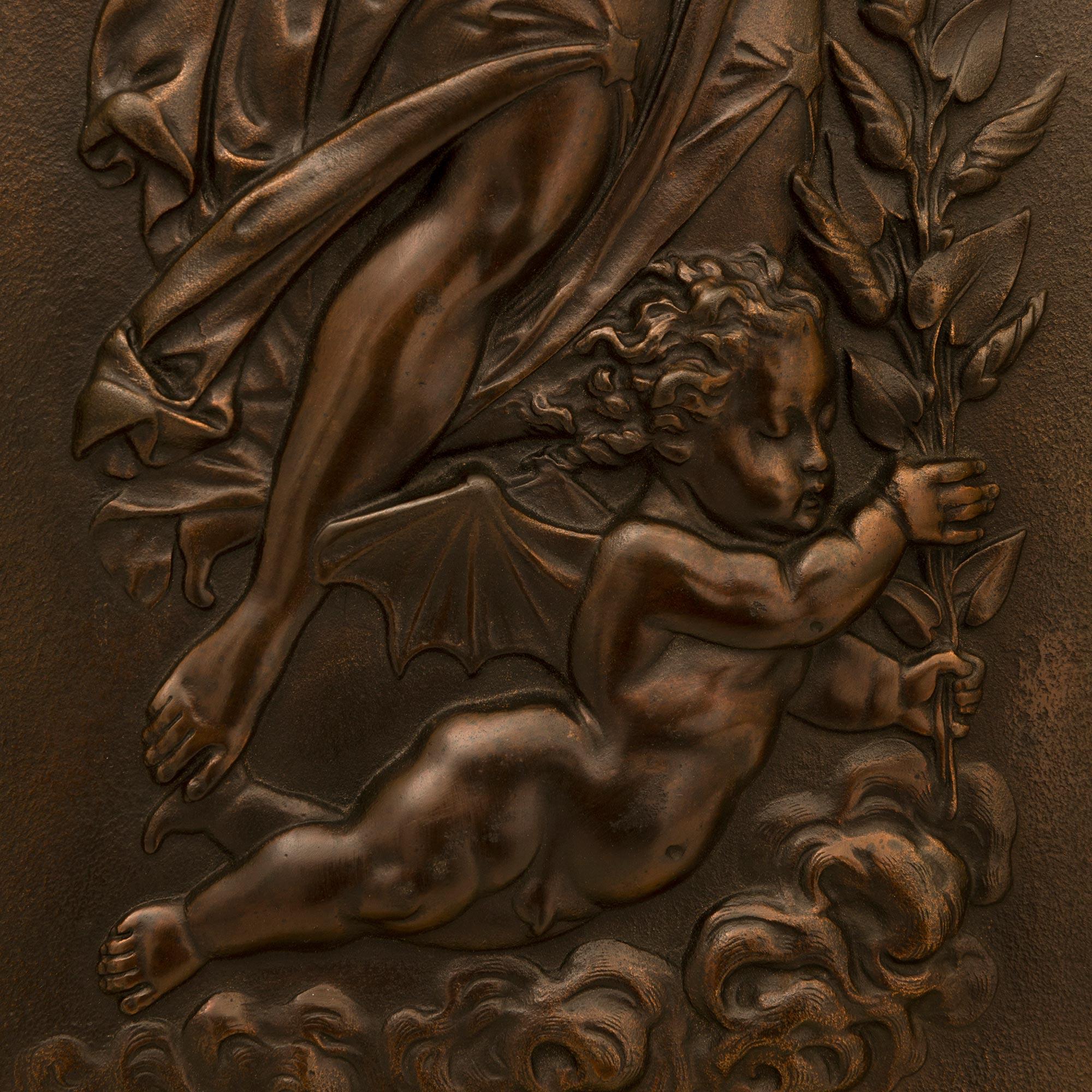 Paar Französisch 19. Jahrhundert Belle Epoque Periode Bronze & Giltwood Wandtafeln im Angebot 2