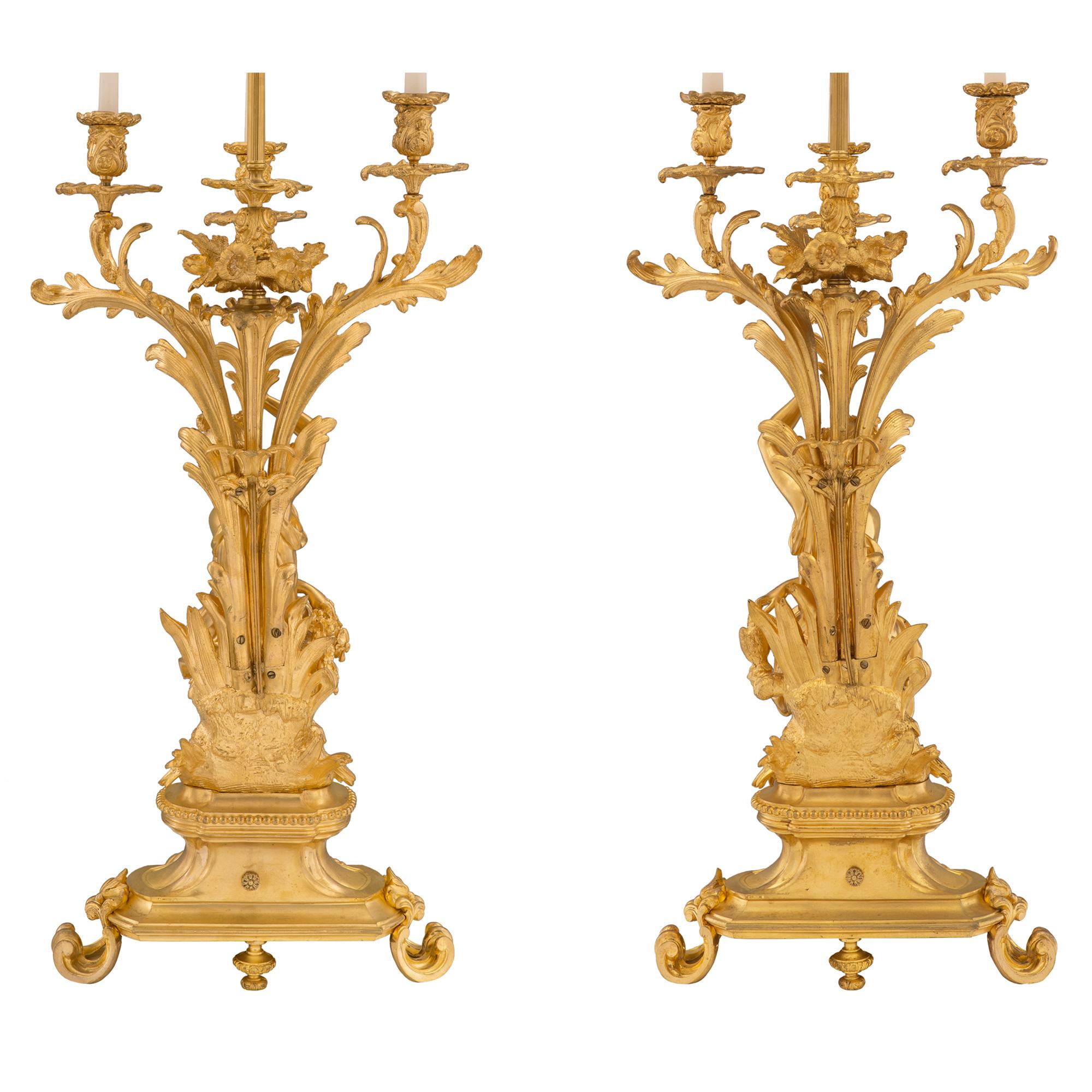Pair of French 19th Century Belle Époque Period Lamps, Signed Picard In Good Condition For Sale In West Palm Beach, FL