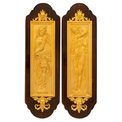 Paar französische Wandtafeln aus Mahagoni und Ormolu aus der Belle Époque des 19.