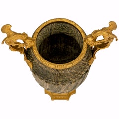 Pair of French 19th Century Belle Époque Period Marble and Ormolu Urns