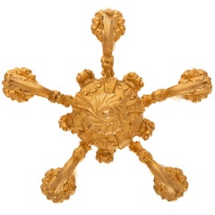 Paire de lustres en bronze doré d'époque Belle Epoque, 19e siècle, France