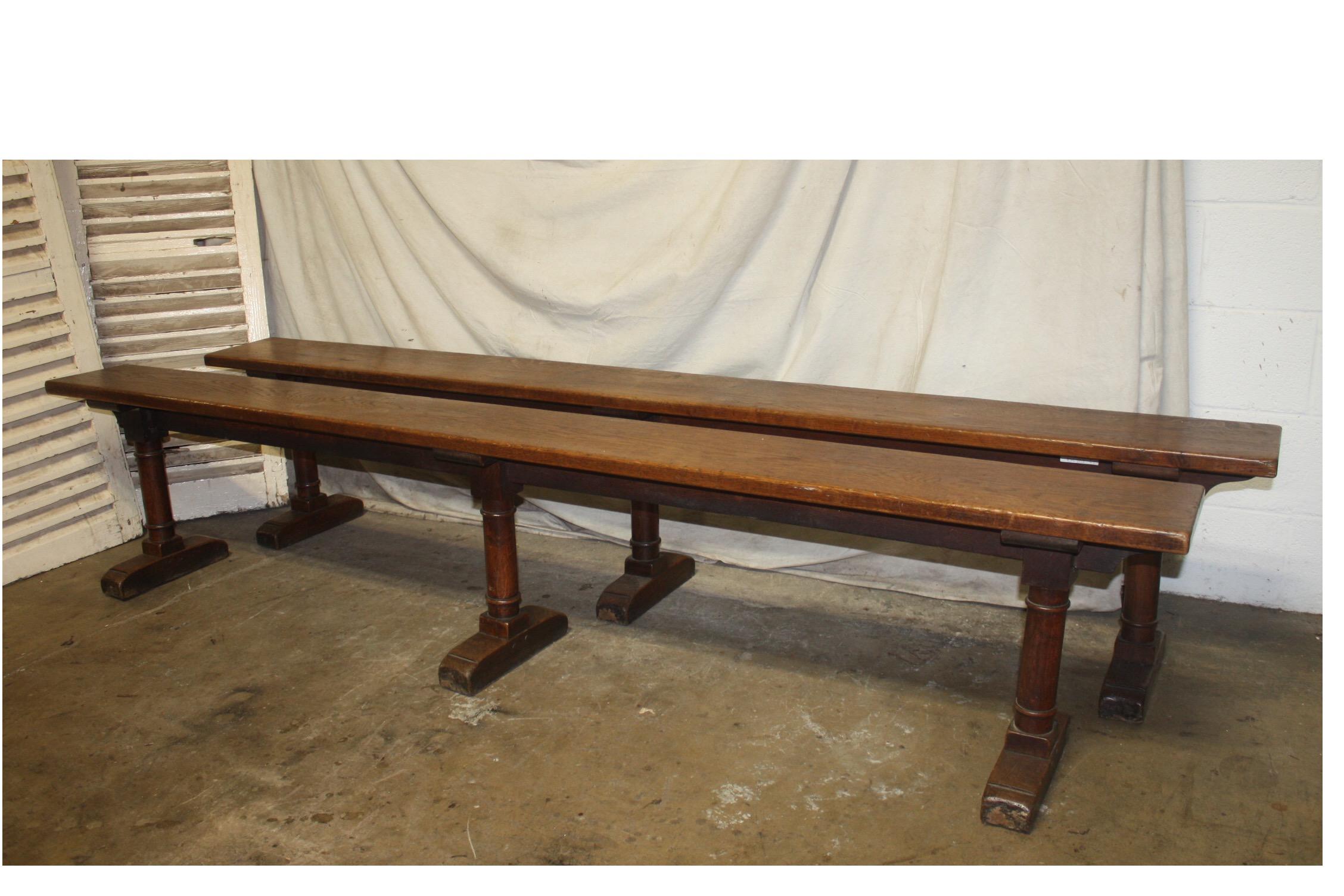 Pair of French 19th century benches.