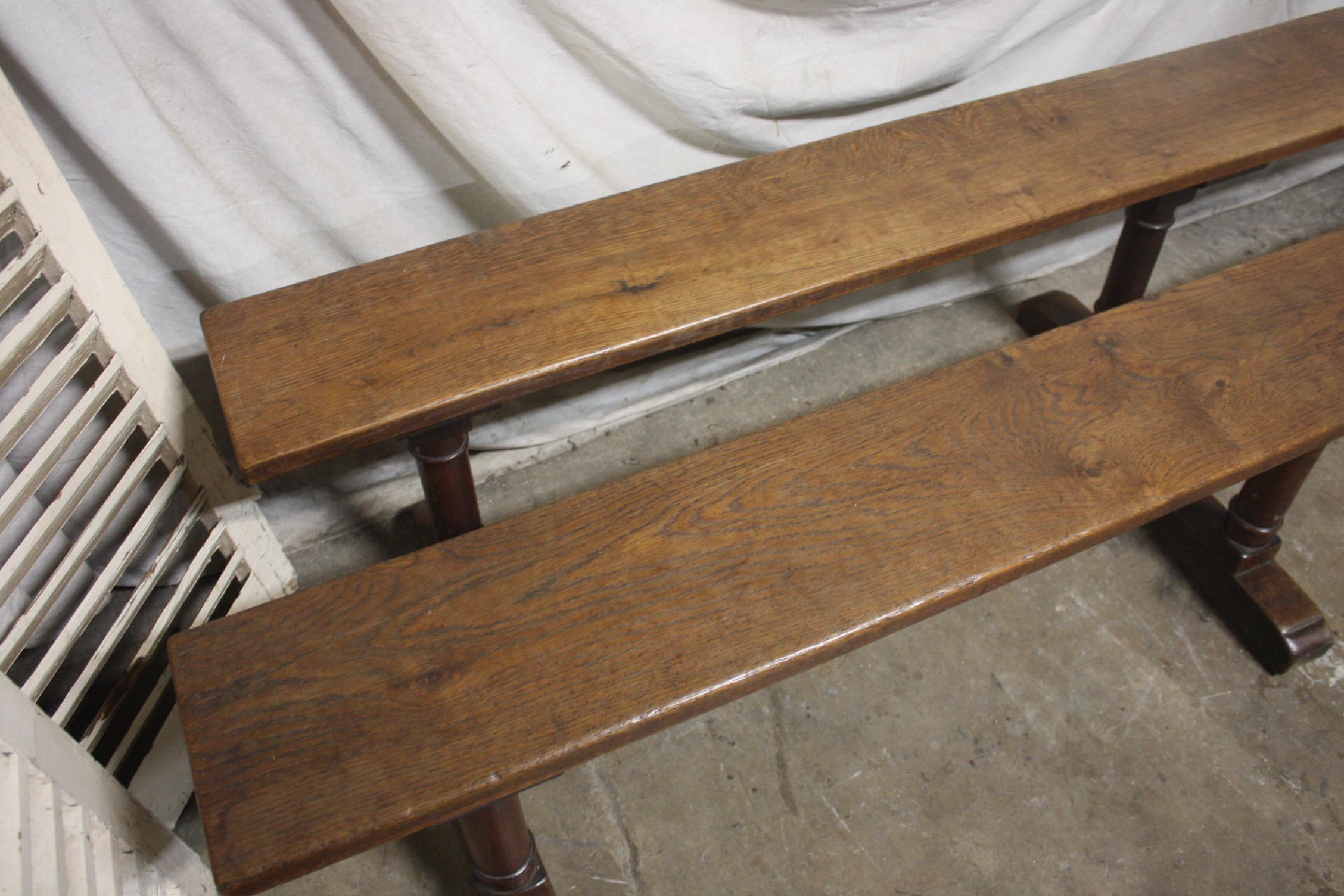Pair of French 19th Century Benches 1