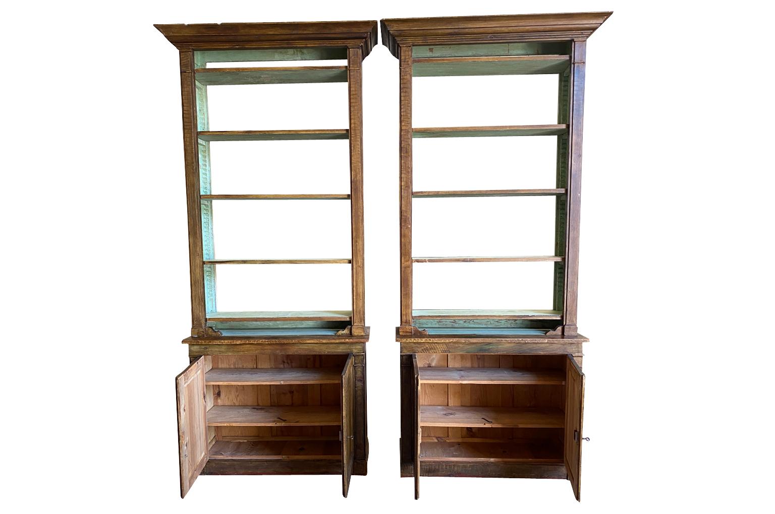 Pine Pair of French 19th Century Bookcases