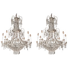 Pair of French 19th Century Chandeliers in the Directoire Style