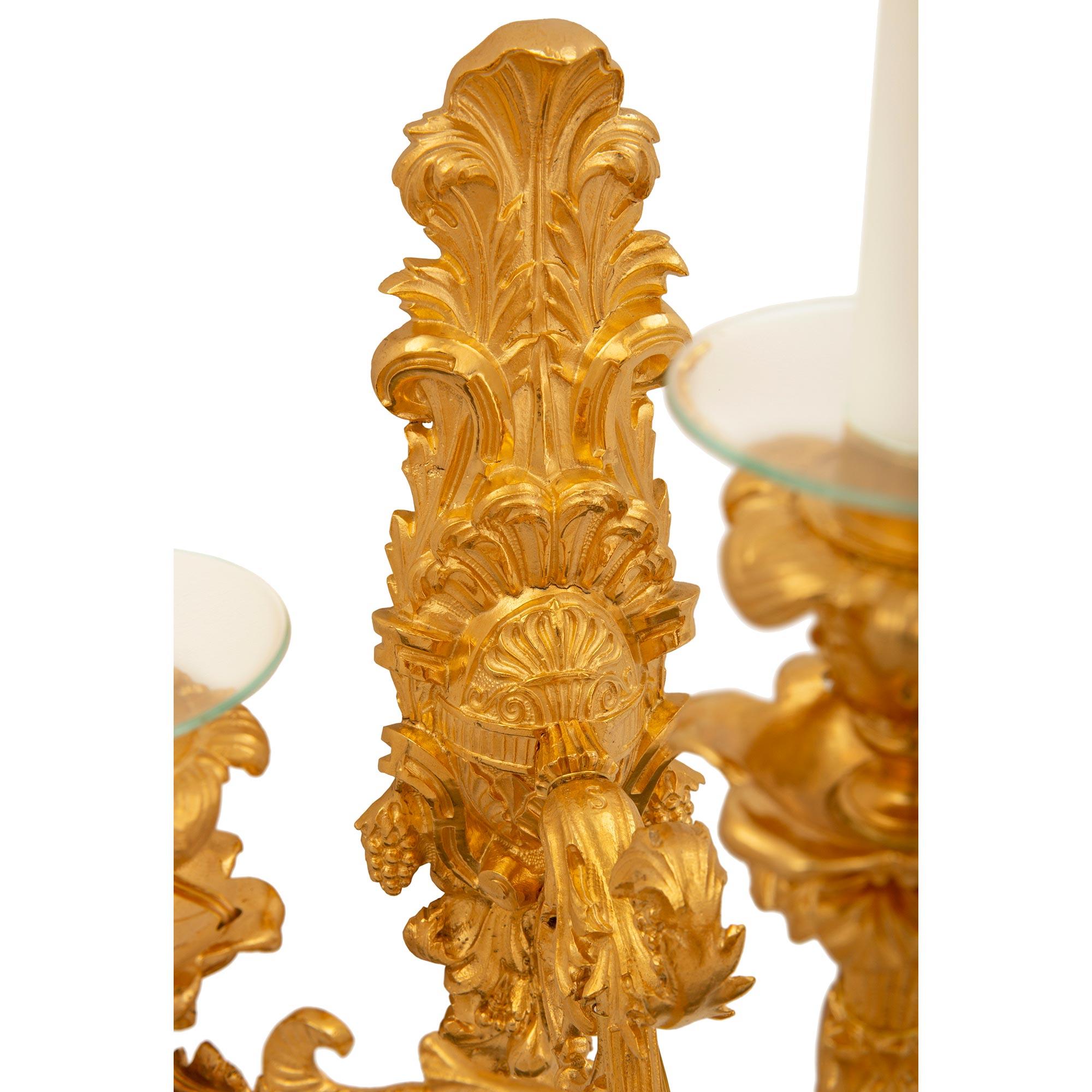 Pair of French 19th Century Charles X St. Ormolu Sconces For Sale 1