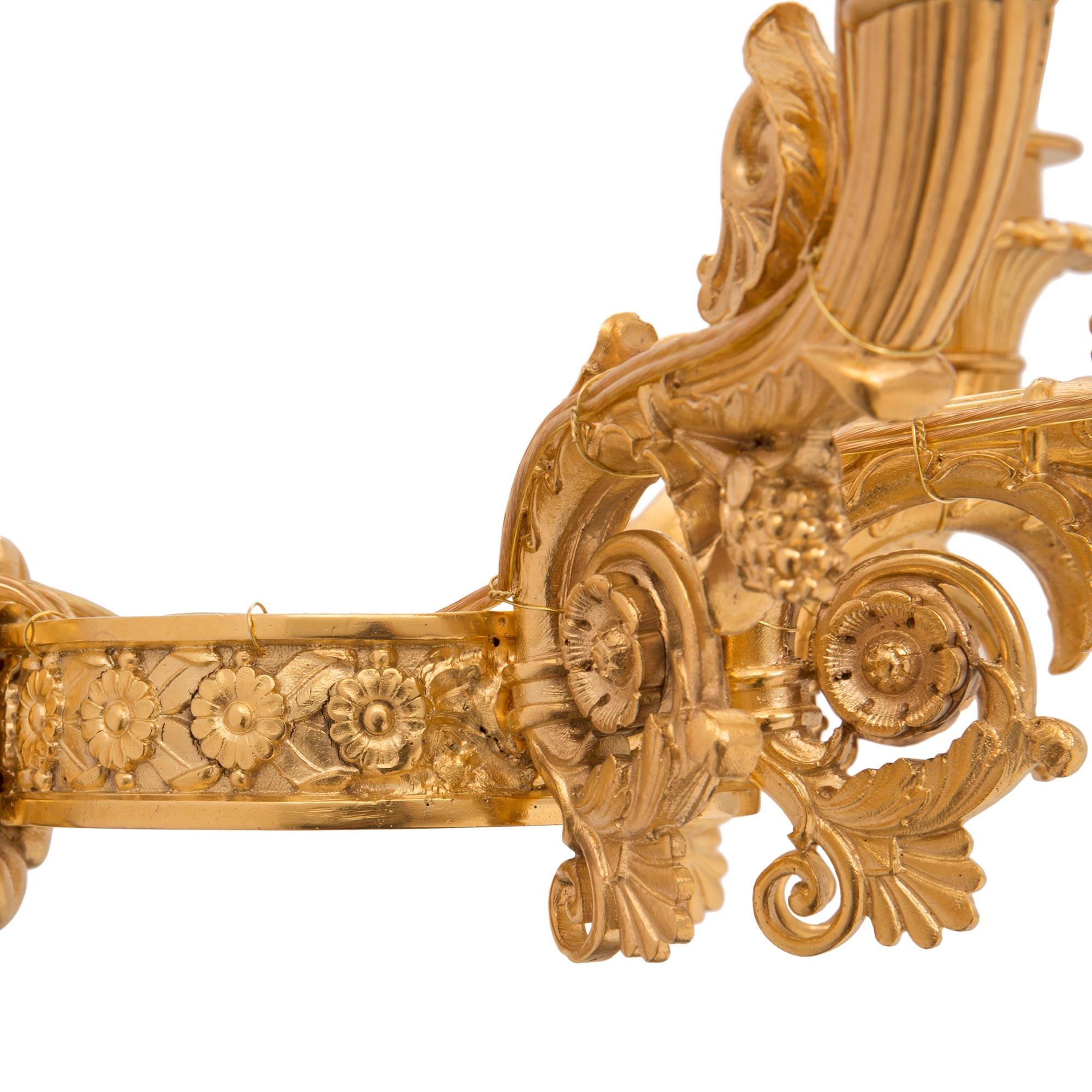 Pair of French 19th Century Charles X St. Ormolu Sconces For Sale 3
