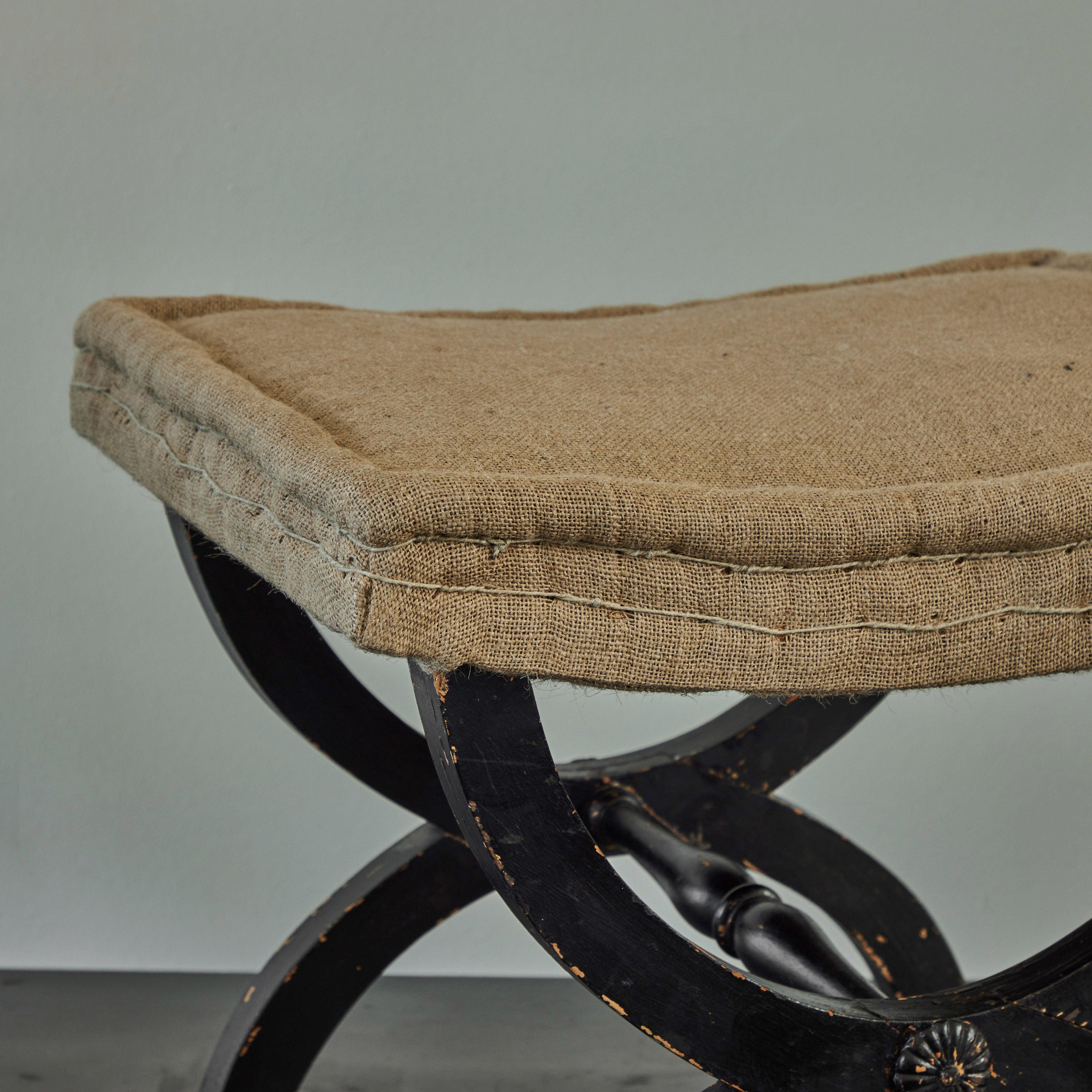 Pair of French 19th Century Curule Benches or Stools 3