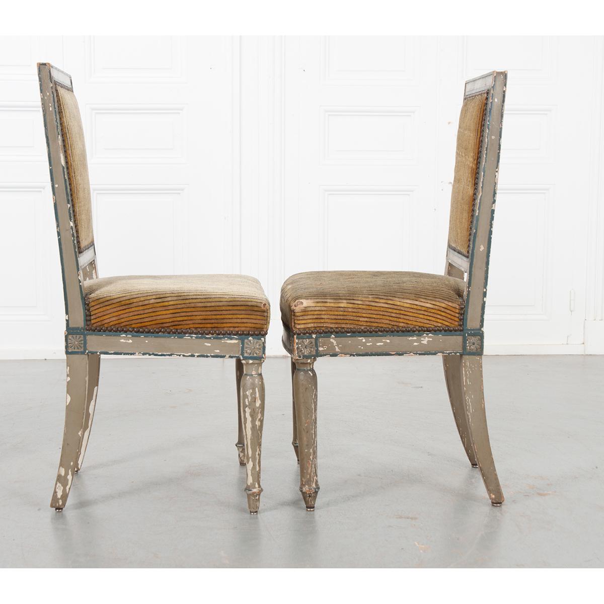 Pair of French 19th Century Directoire Chairs 1