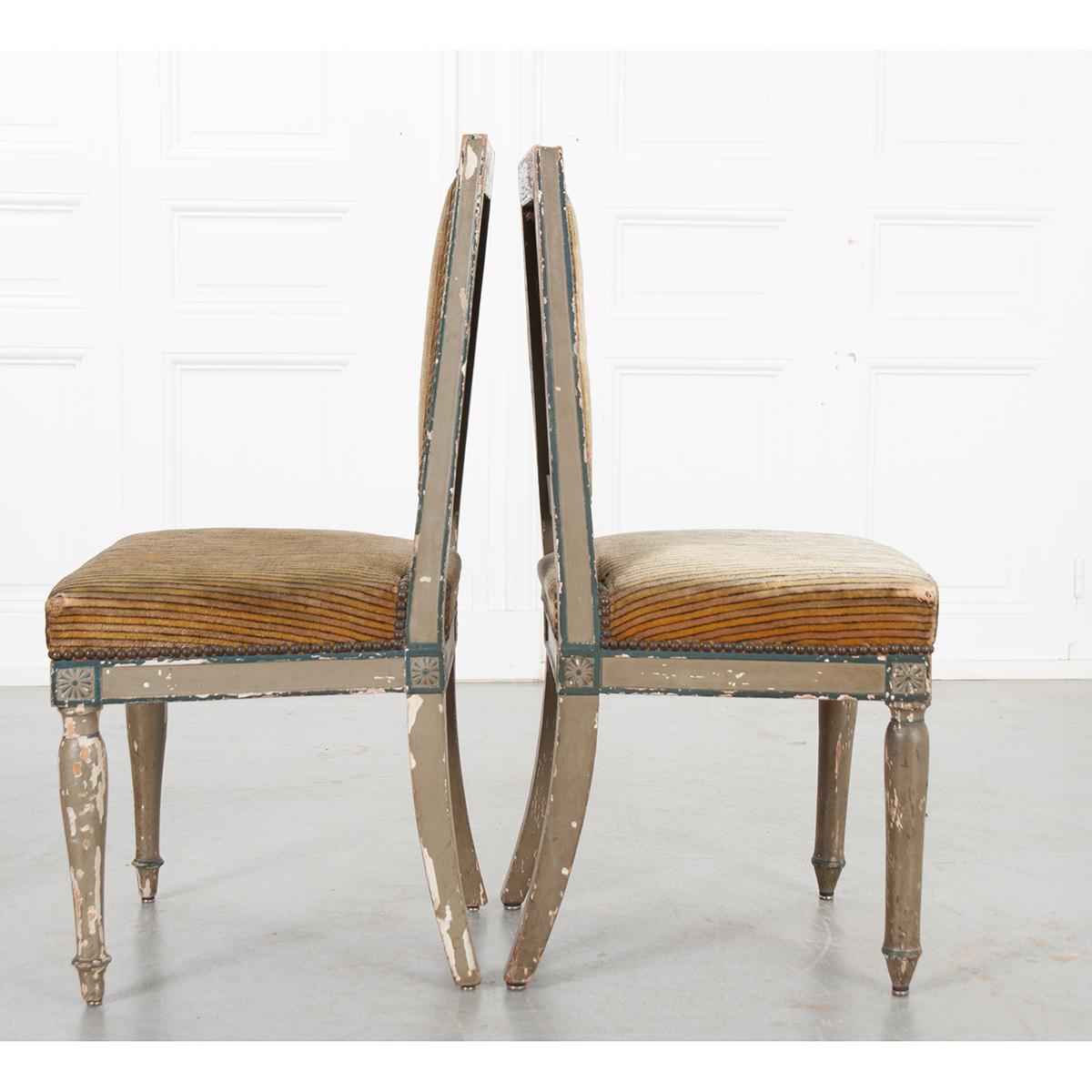 Pair of French 19th Century Directoire Chairs 2