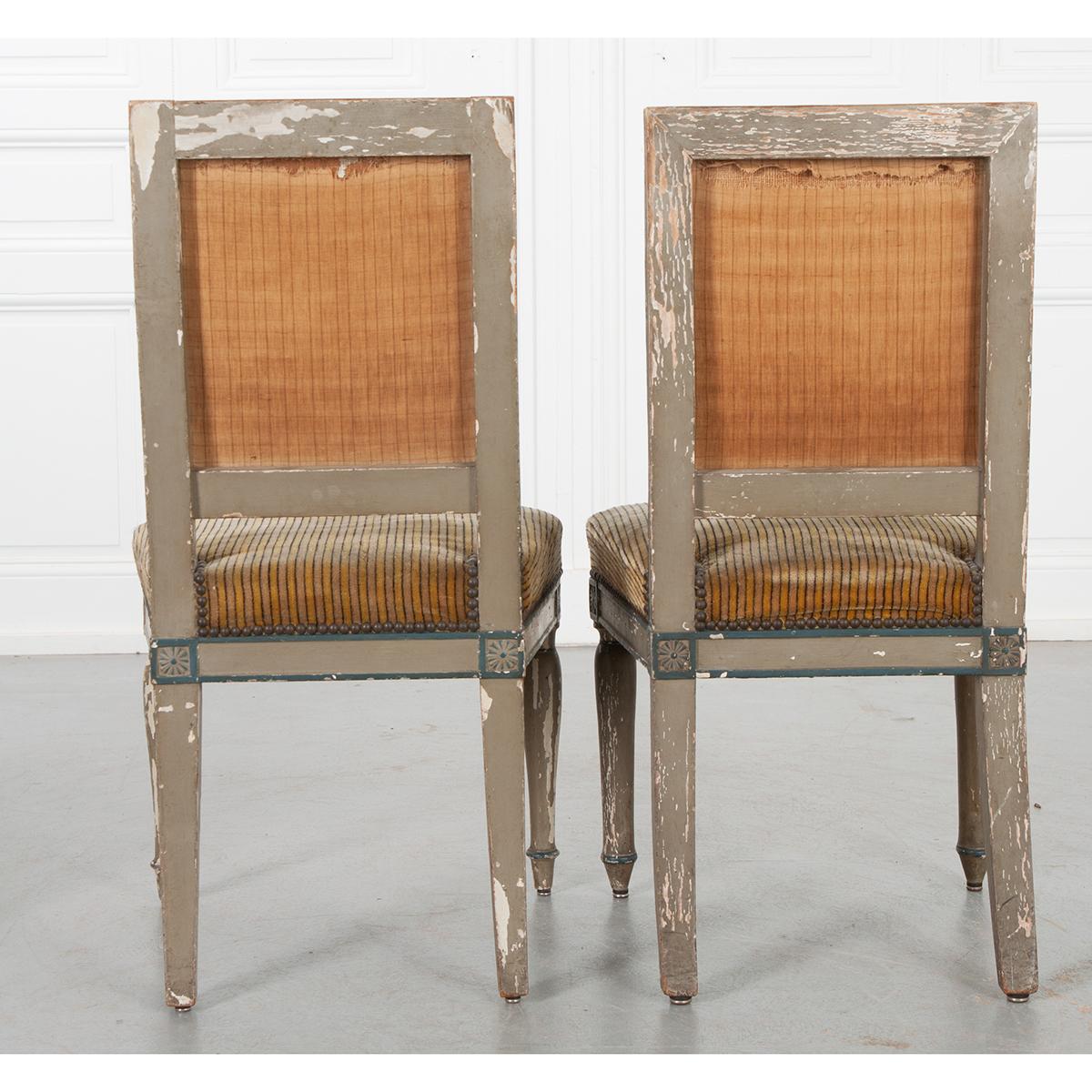Pair of French 19th Century Directoire Chairs 3