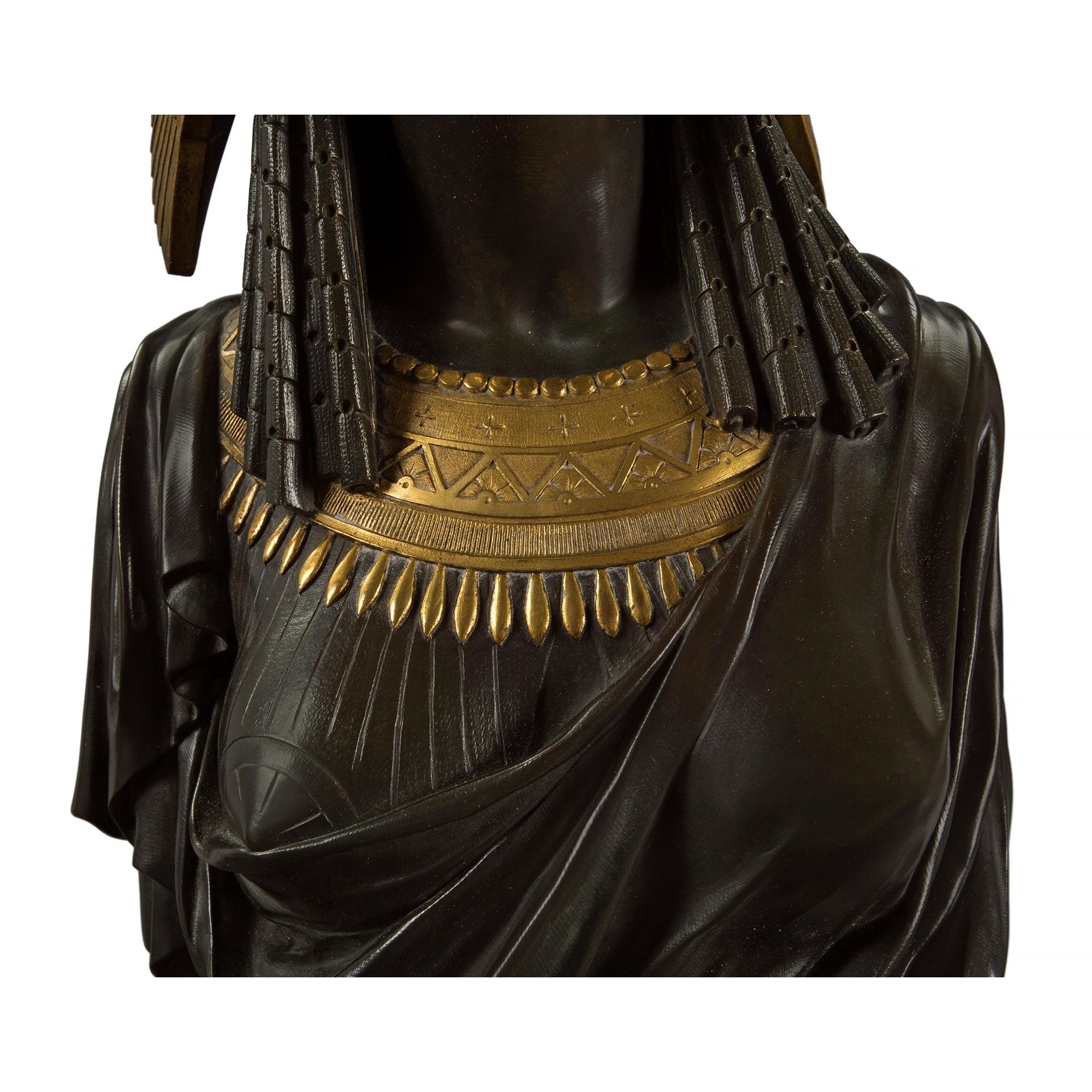 Paar französische Büsten von Ramses und der Isis der ägyptischen Renaissance aus dem 19. Jahrhundert im Zustand „Gut“ im Angebot in West Palm Beach, FL