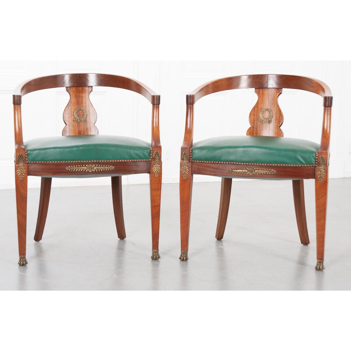 Pair of French 19th Century Empire Chairs 6