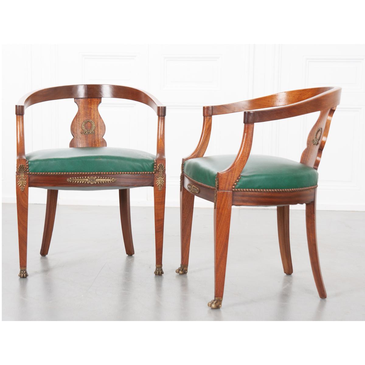 Pair of French 19th Century Empire Chairs 7