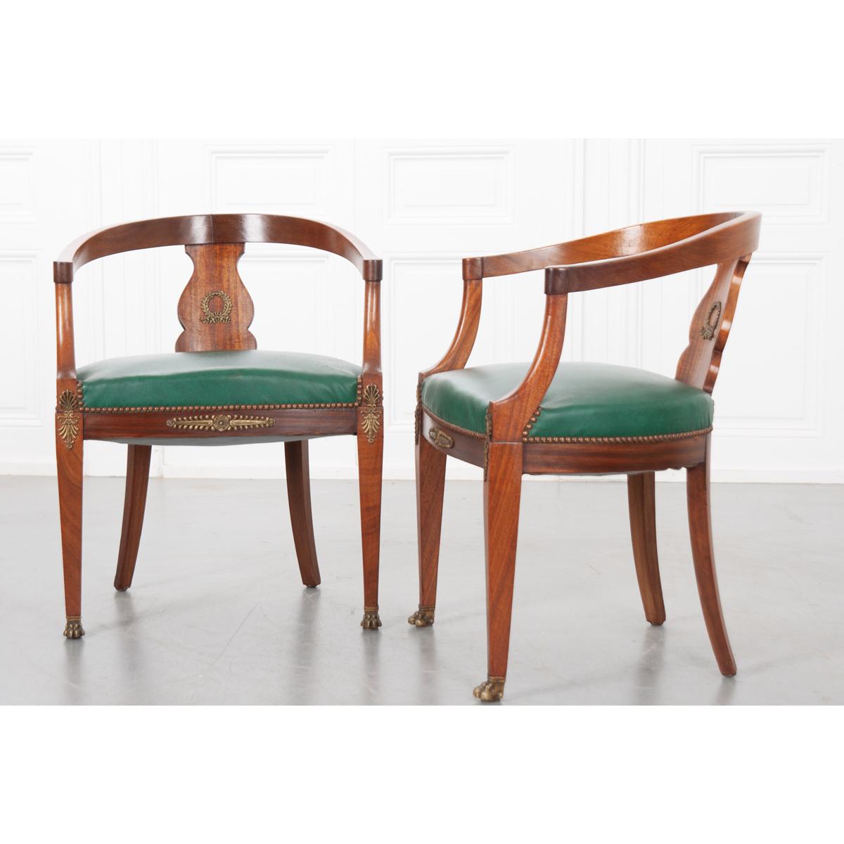 Pair of French 19th Century Empire Chairs 8