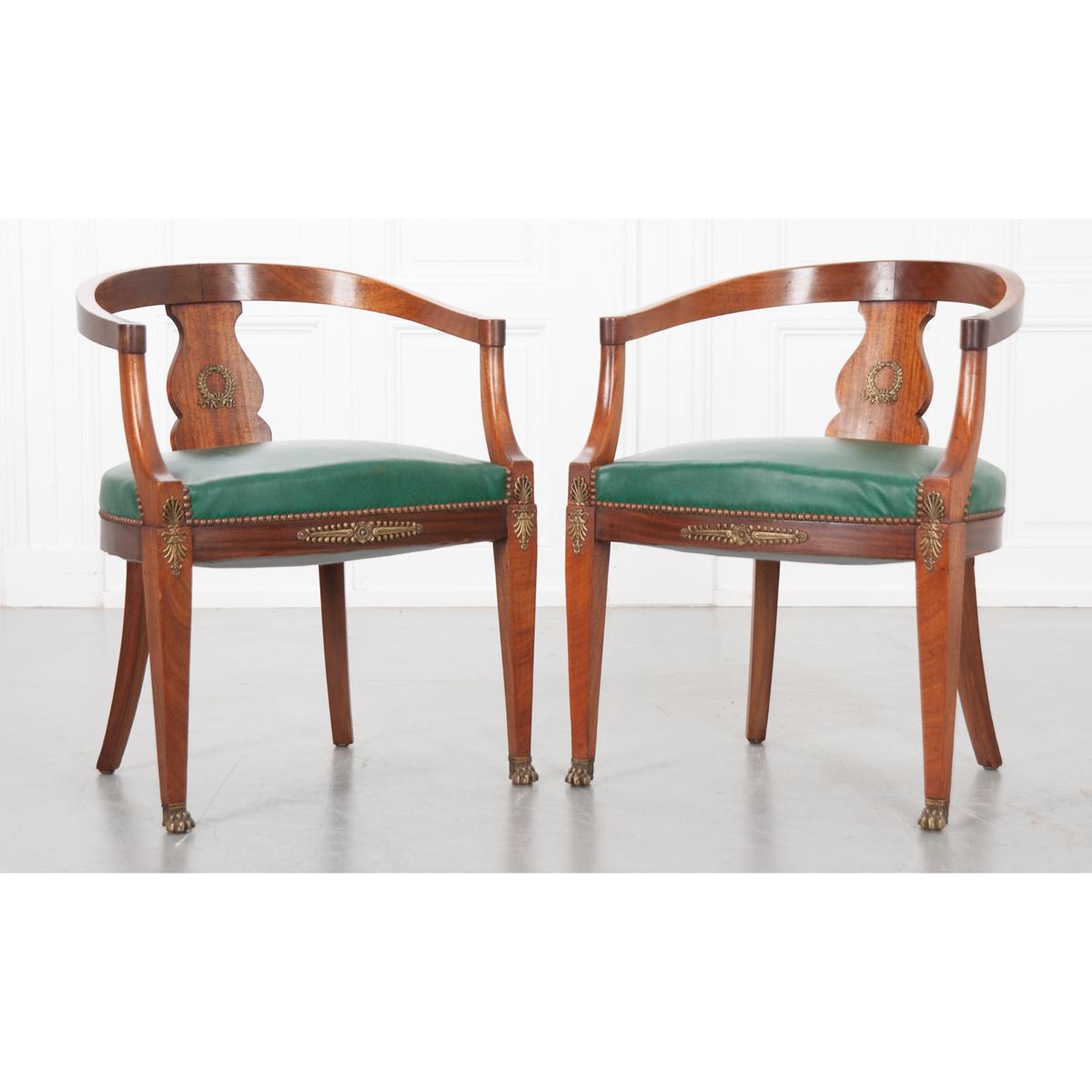 Pair of French 19th Century Empire Chairs 1