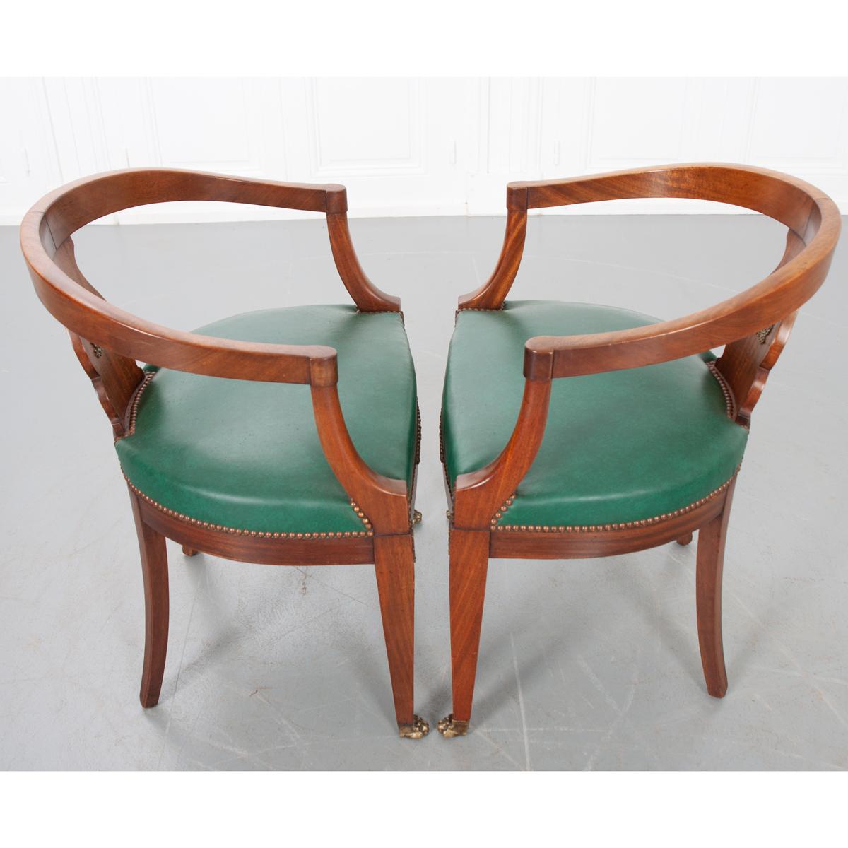 Pair of French 19th Century Empire Chairs 3