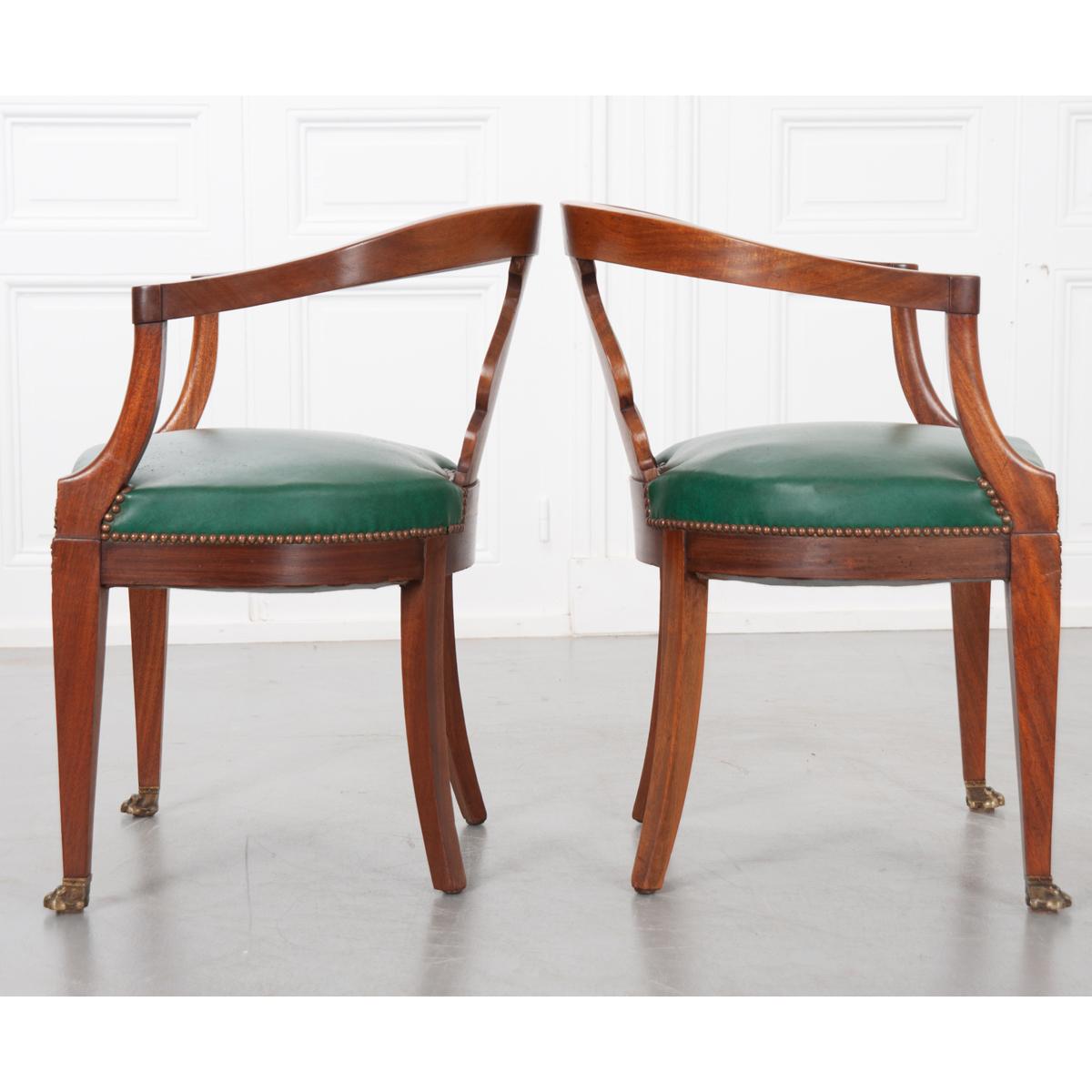 Pair of French 19th Century Empire Chairs 5