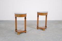 Antique Demilune Side Tables
