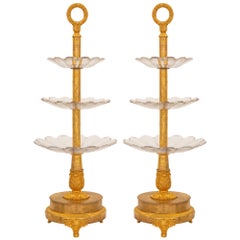Pair of French 19th Century First Empire Neoclassical Style Présentoirs